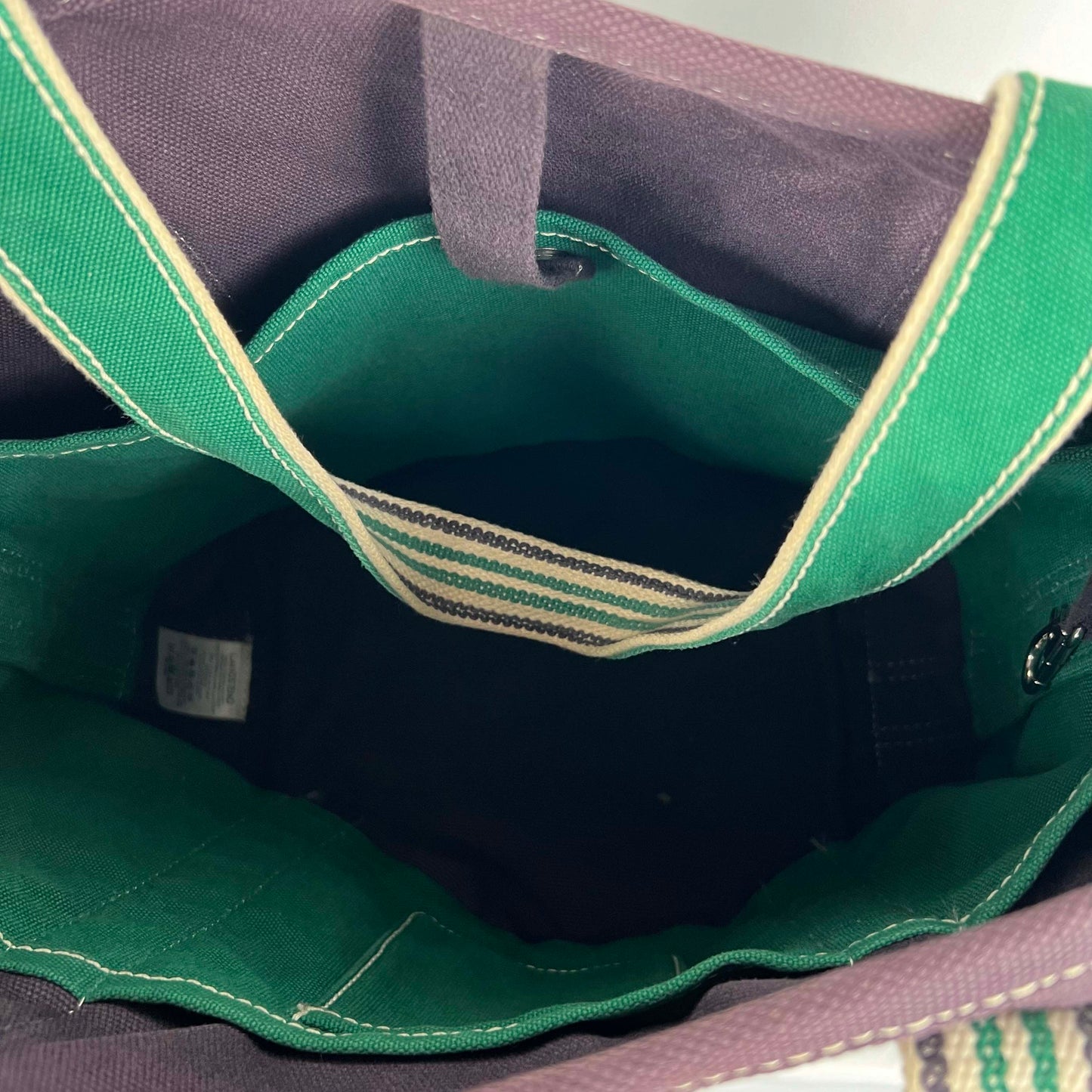 Lands' End Two Tone 'SPK' Canvas Tote Bag