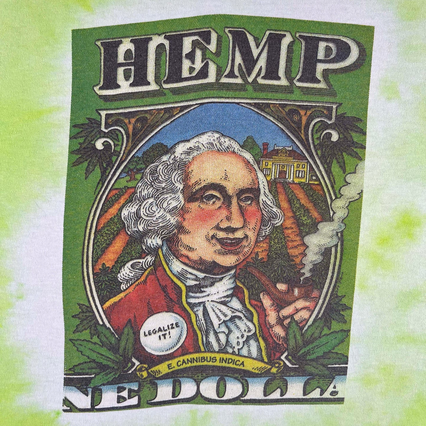 90s George Washington Hemp Dolla Tee- L