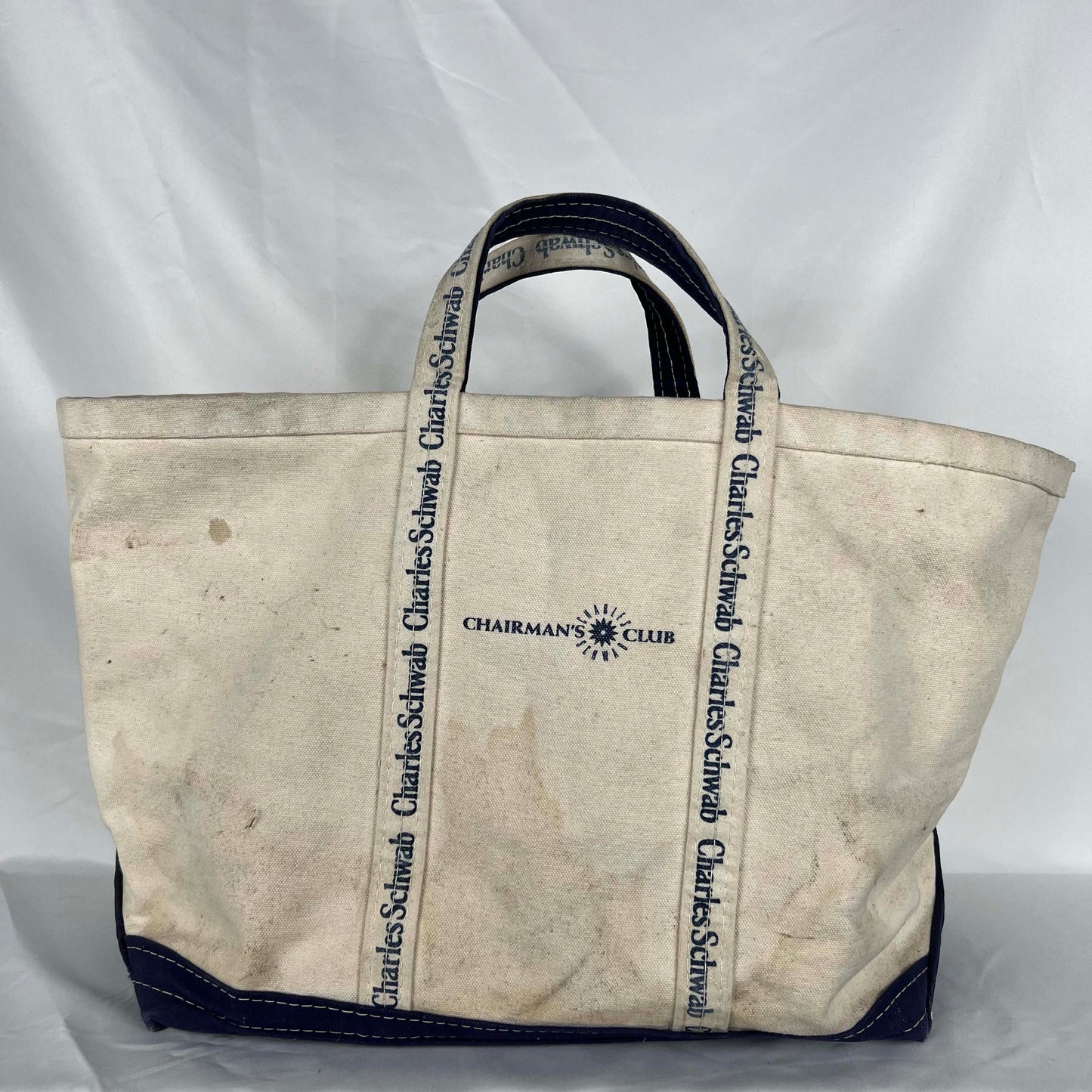 90s Beat Up Charles Schwab Canvas Tote Bag