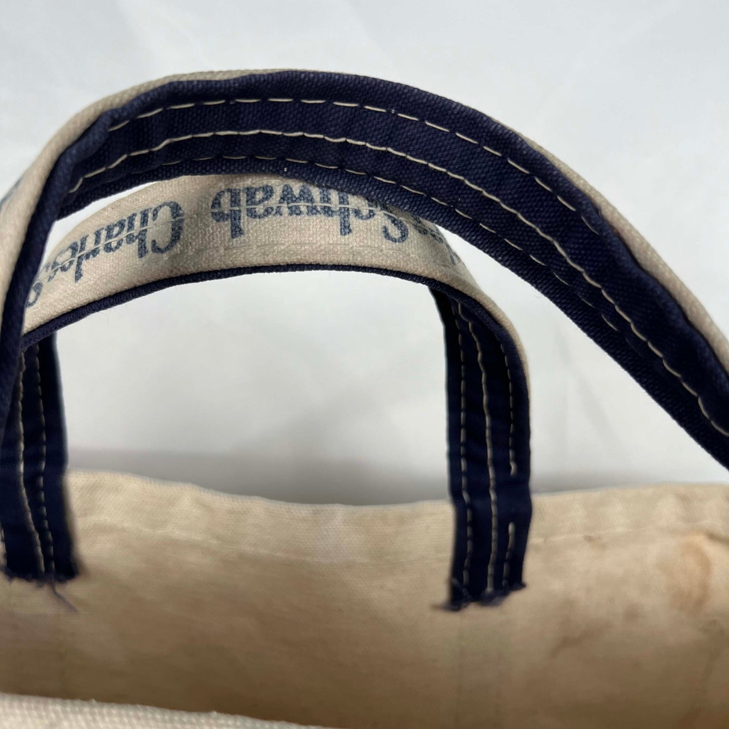 90s Beat Up Charles Schwab Canvas Tote Bag