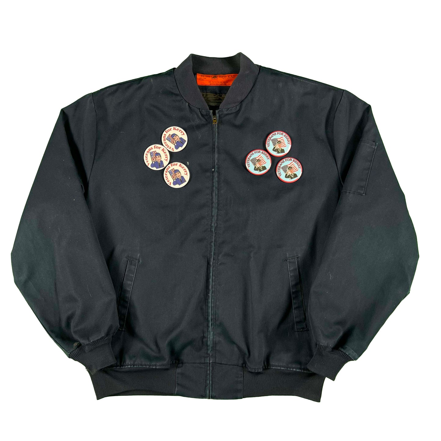 90s 'Vets for Kerry' Mechanic Work Jacket- XL