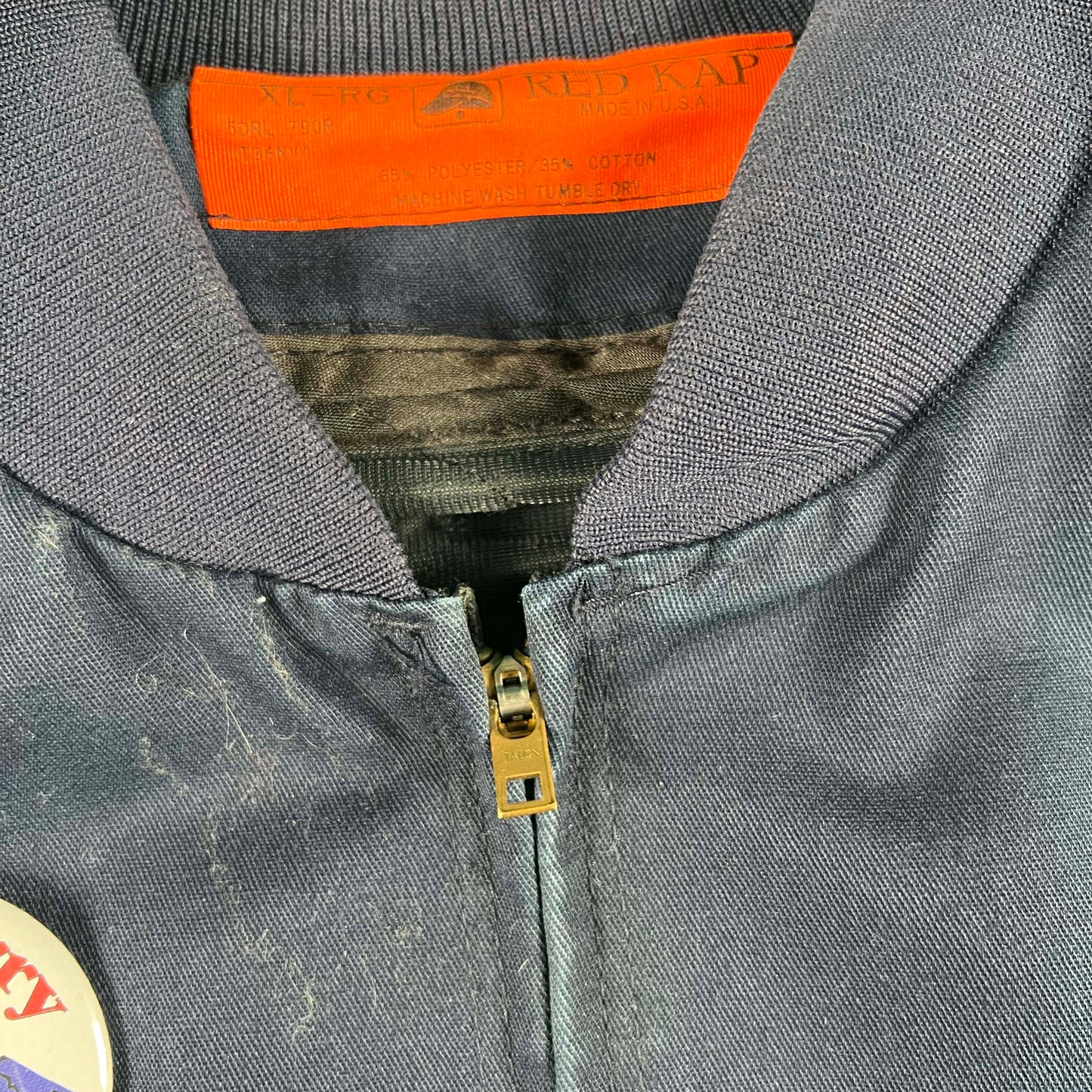 90s 'Vets for Kerry' Mechanic Work Jacket- XL