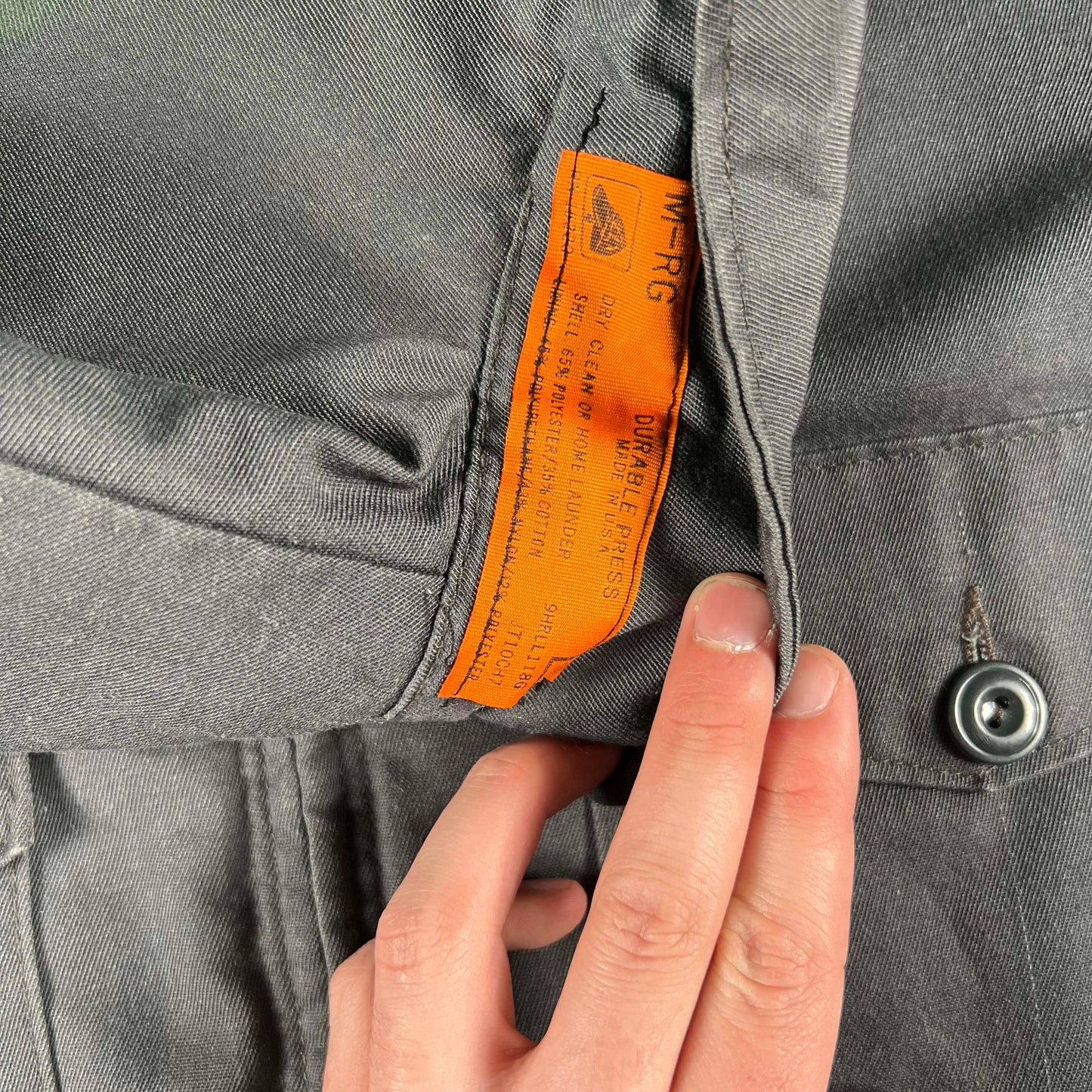 70s Grey Two Pocket Work Jacket- M