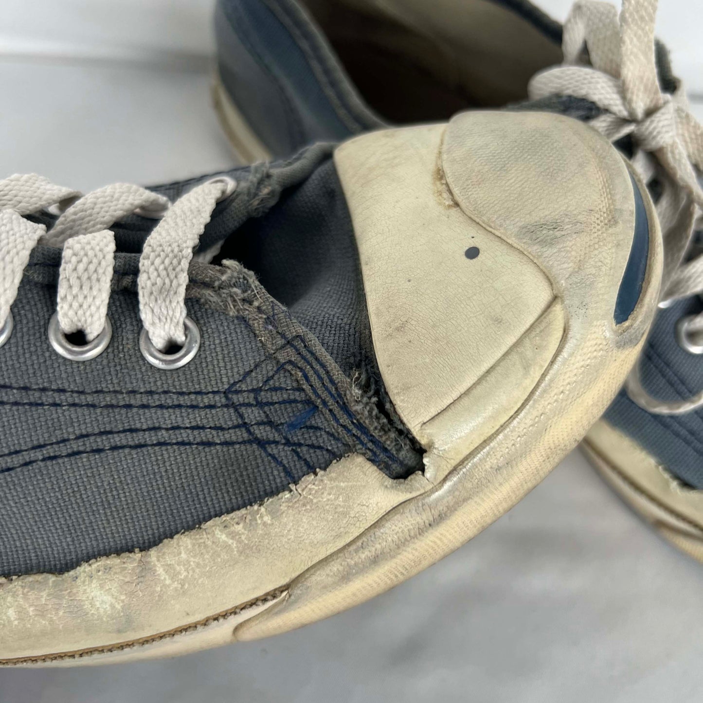80s Navy Made in USA Jack Purcell Converse- M's 10, W's 11.5