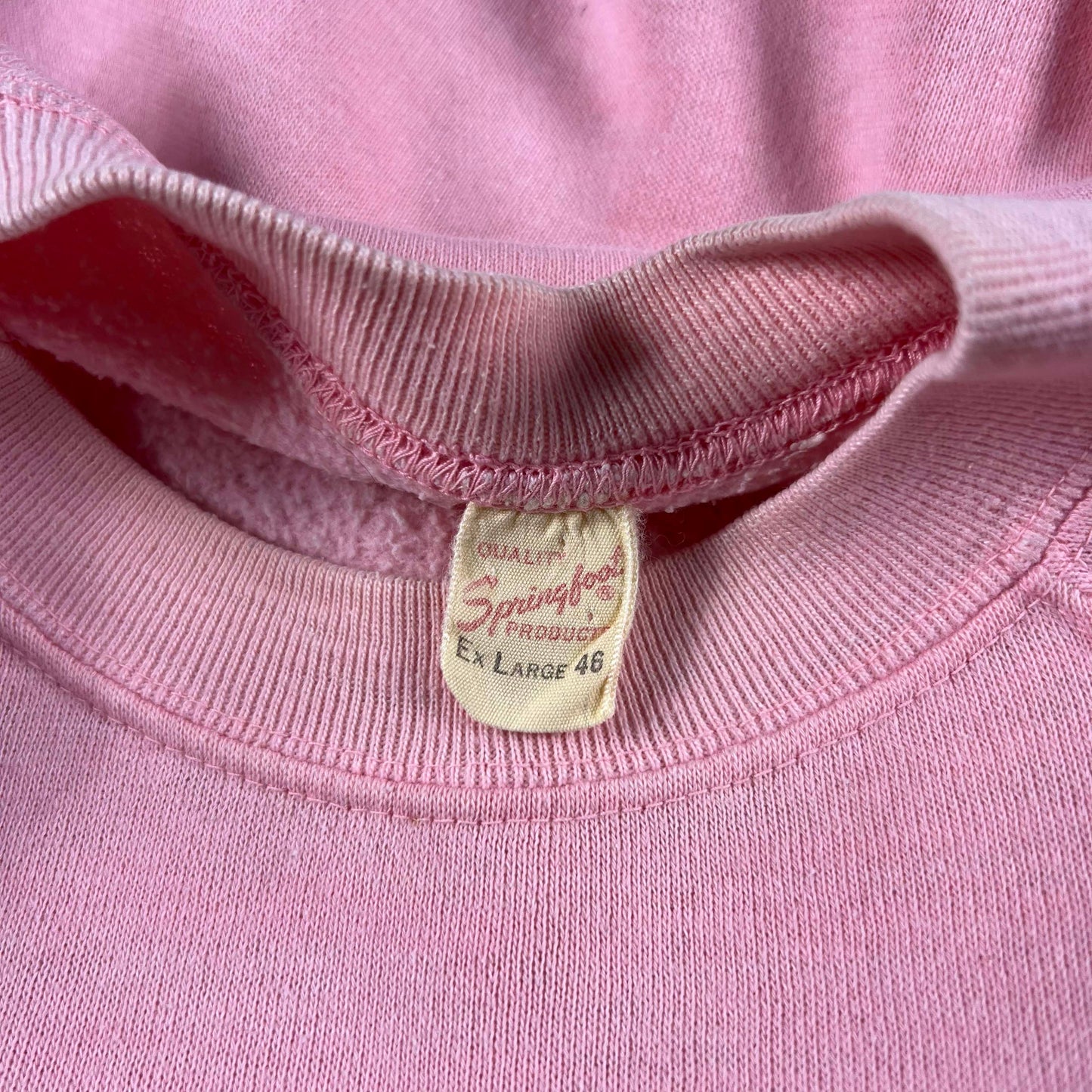 60s Pink Springfoot Shortsleeve Sweatshirt- L