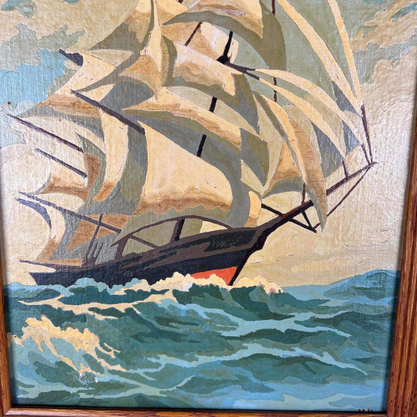 1965 Framed Coastal Oil Paintings