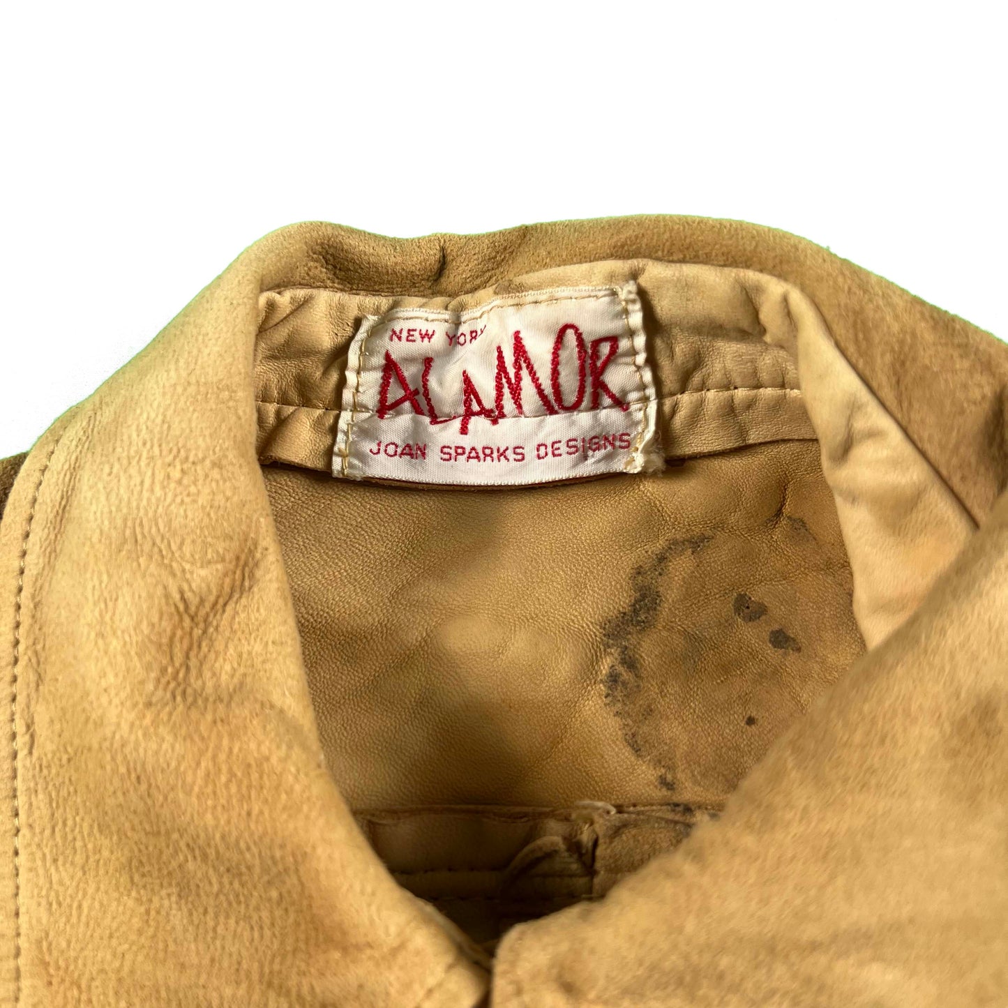 50s Tan Supple Suede Leather Shirt Jacket- S