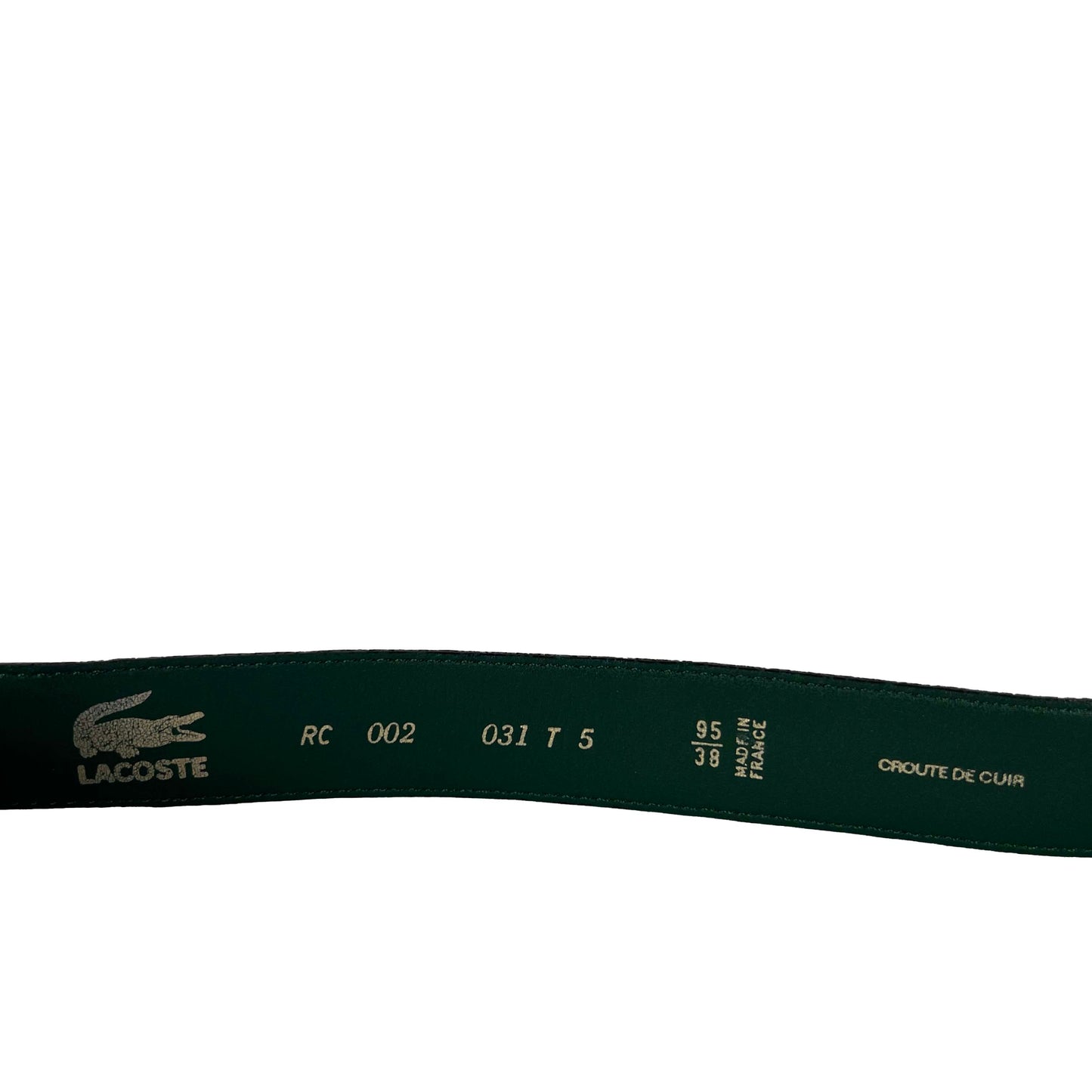 80s/90s Lacoste Made in France Leather Belt- 32"-38"