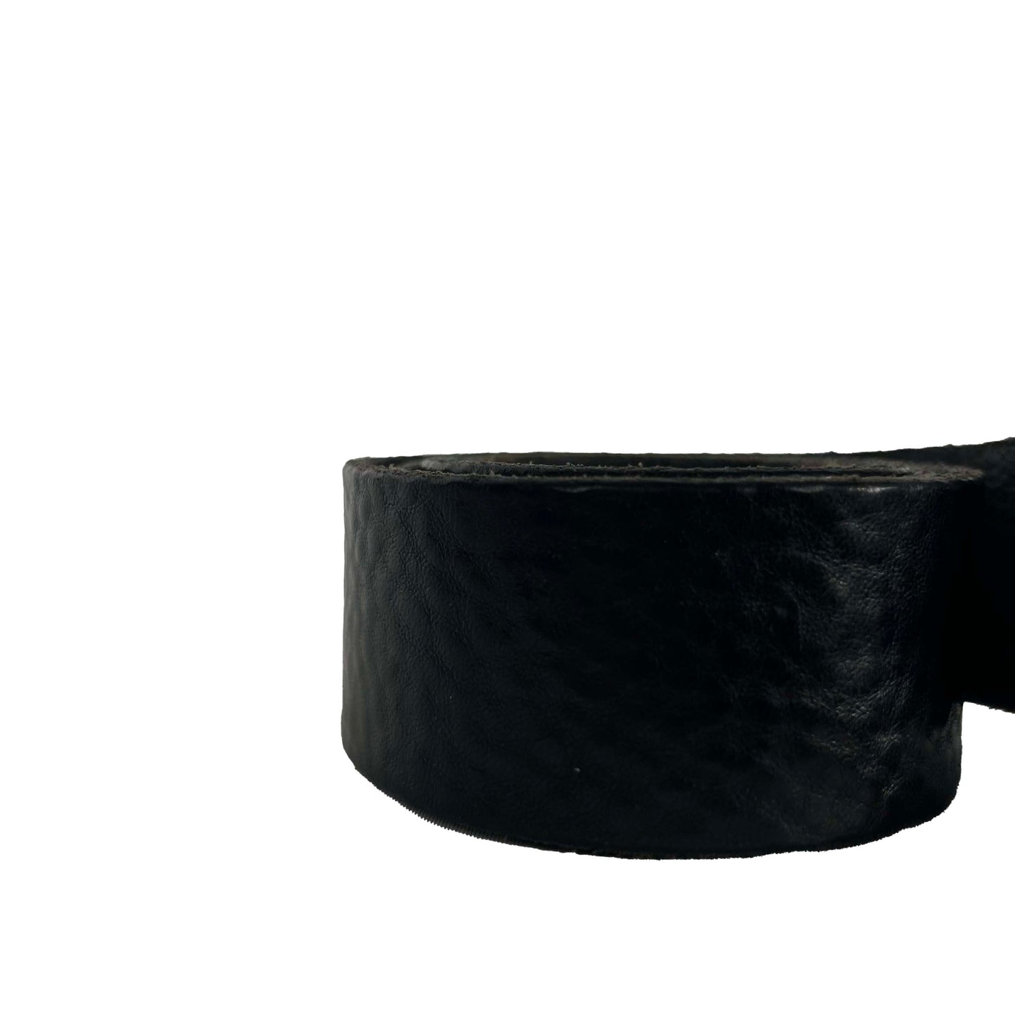 00s Round Buckle Gap Black Leather Belt- 32"-36"