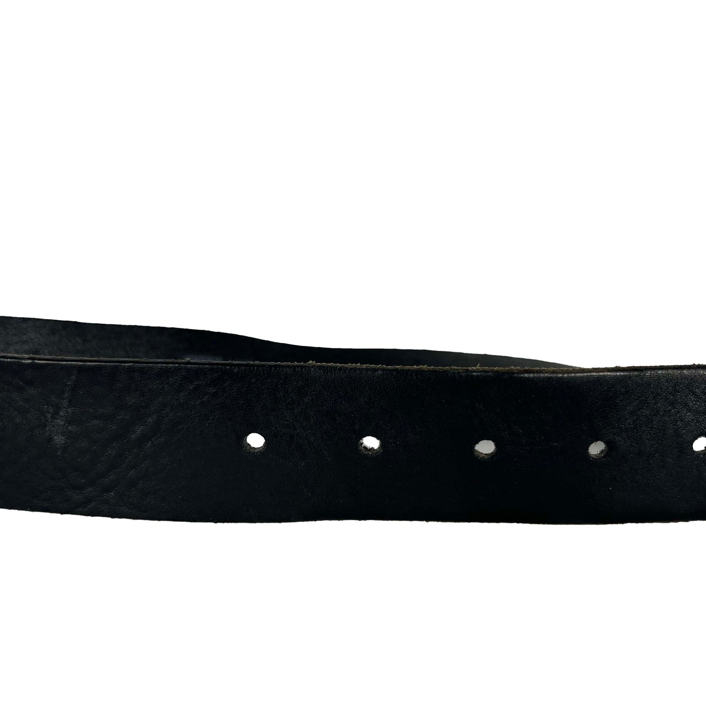 00s Round Buckle Gap Black Leather Belt- 32"-36"