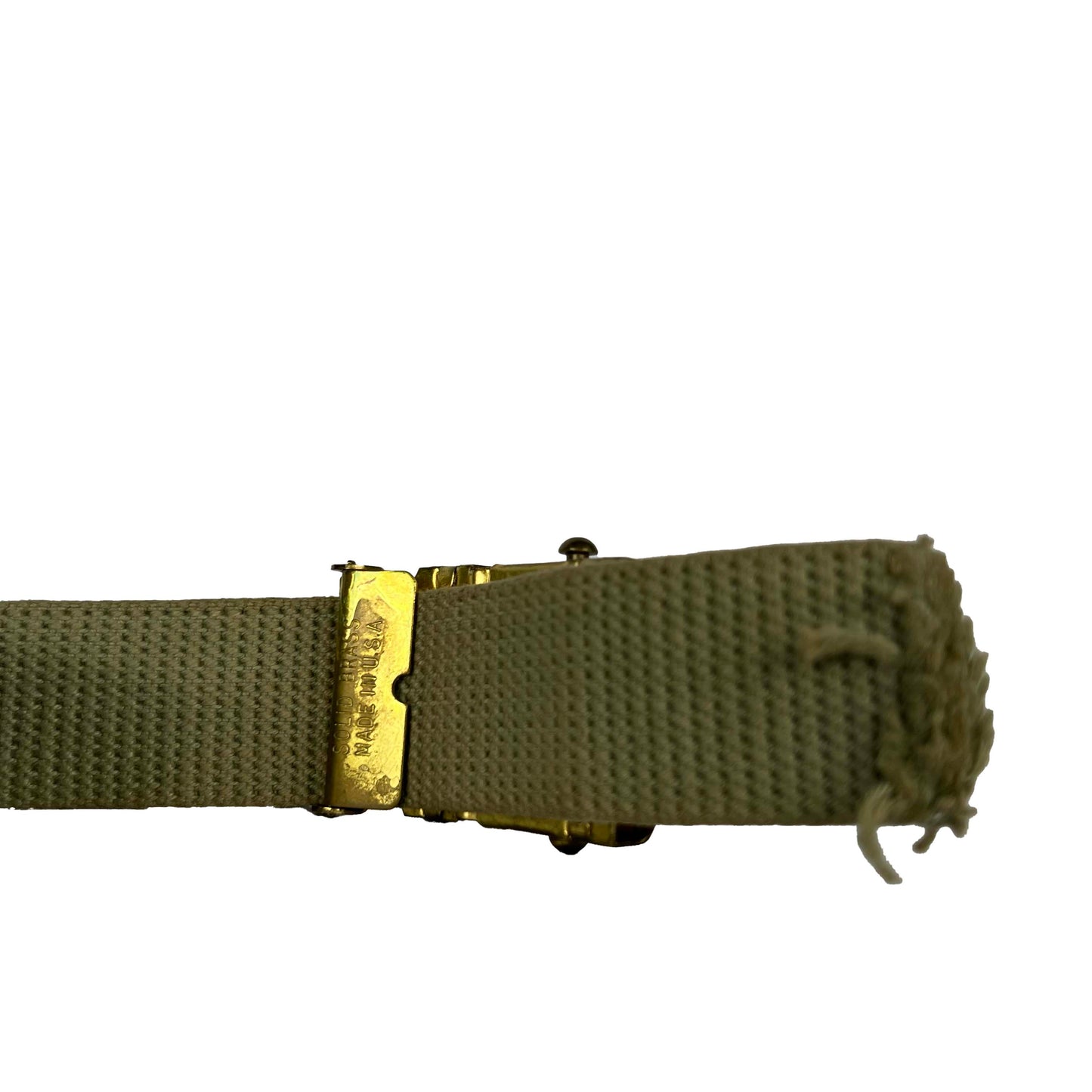 80s Boy Scouts Brass Buckle Belt- ONE SIZE