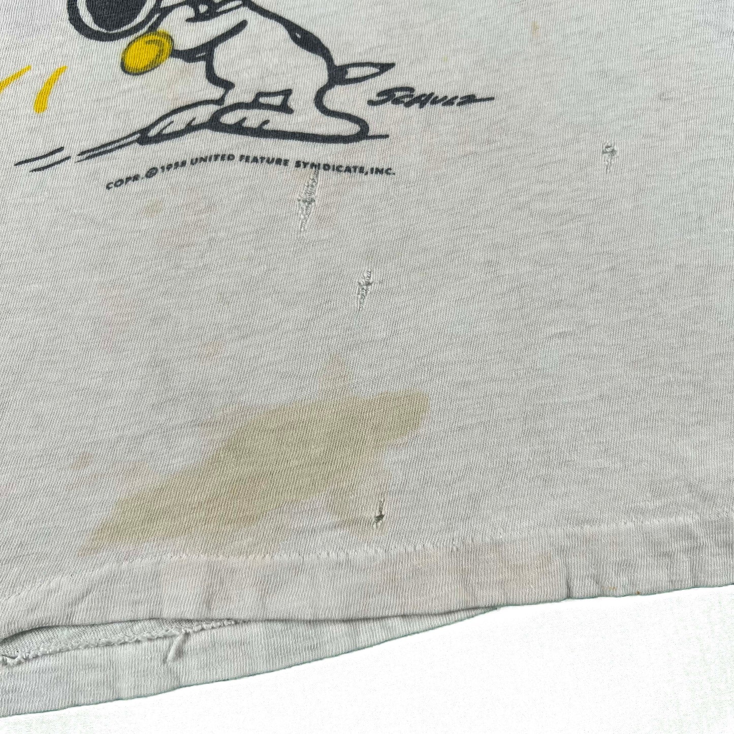 70s Champion Snoopy 'Play Ball' Ringer Tee- XXS