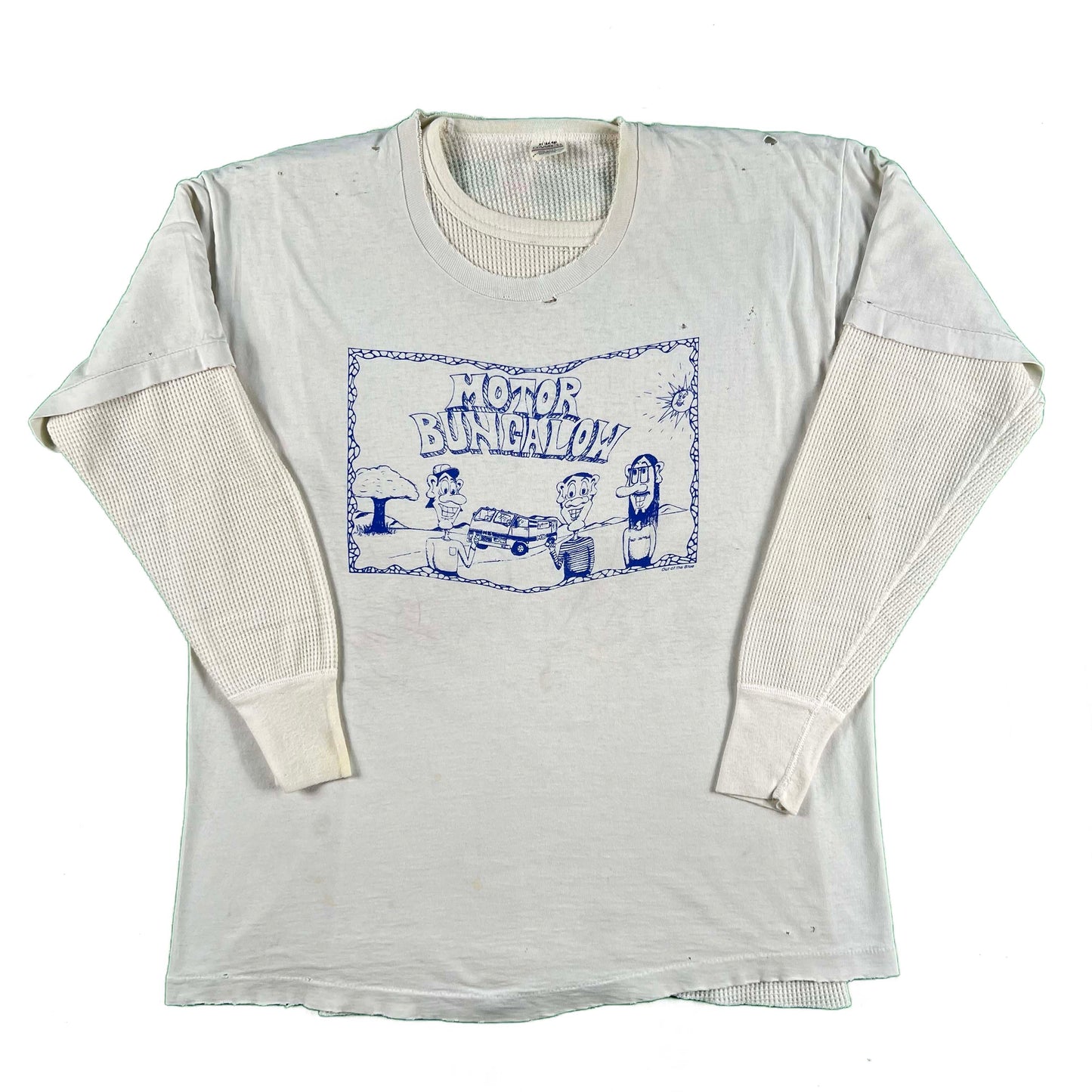 90s Thrashed Motor Bungalow Tee & Thermal- XL