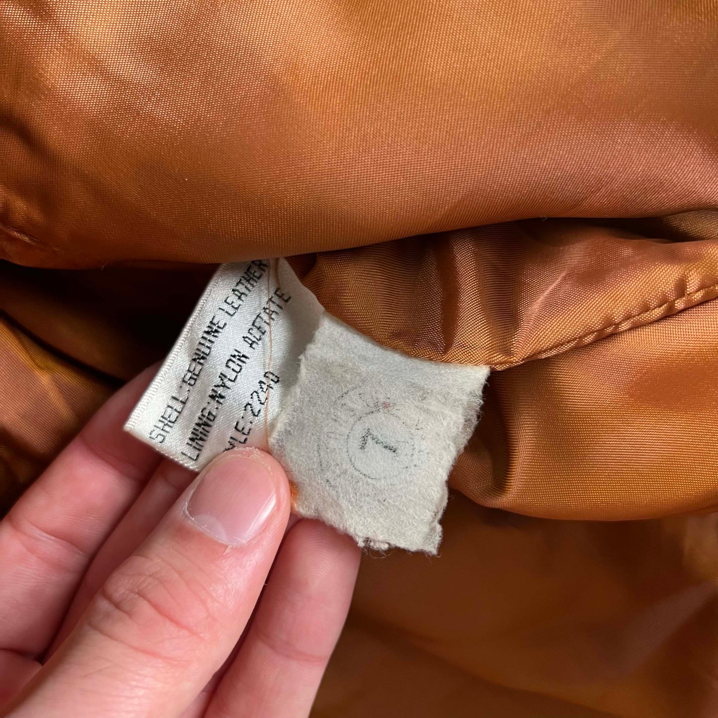 80s Wilson's Tan Leather Blazer- L