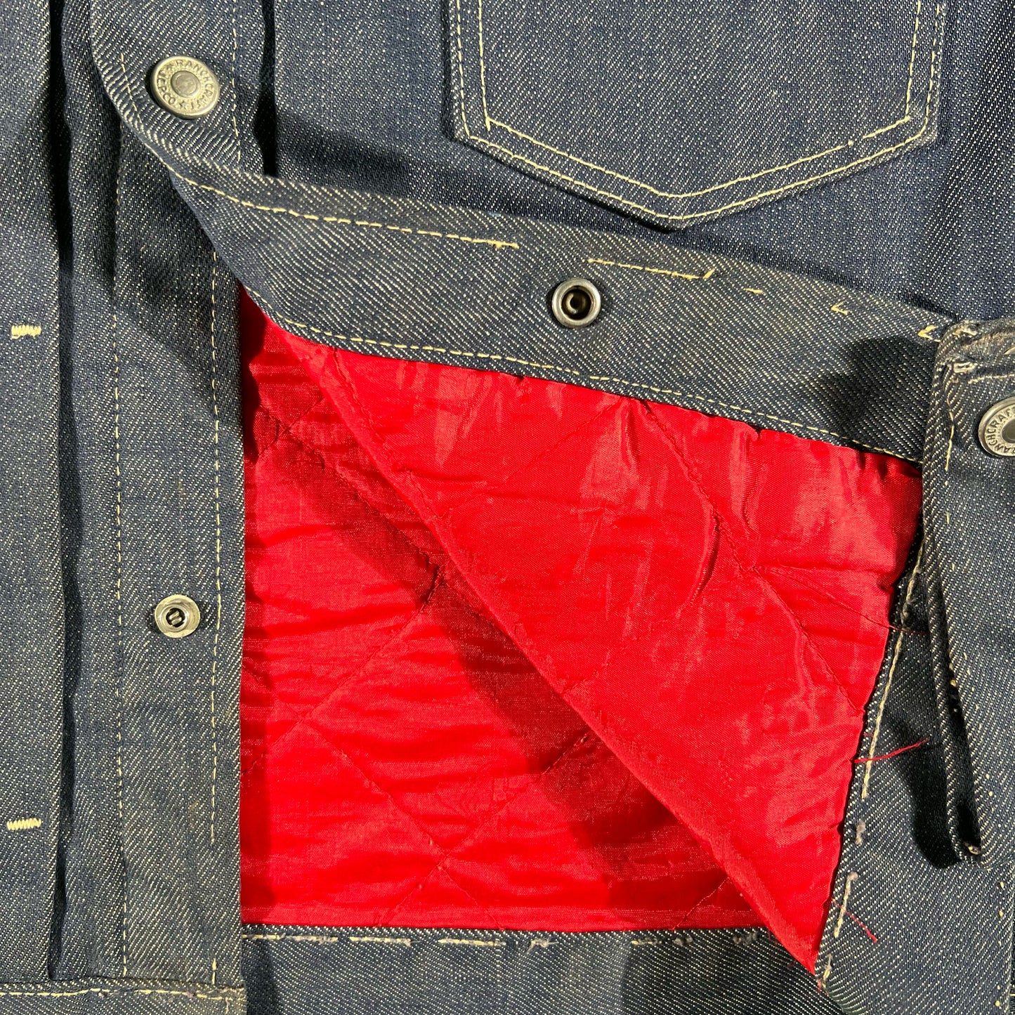 70s Ranchcraft Quilt Lined Denim Trucker Jacket- S