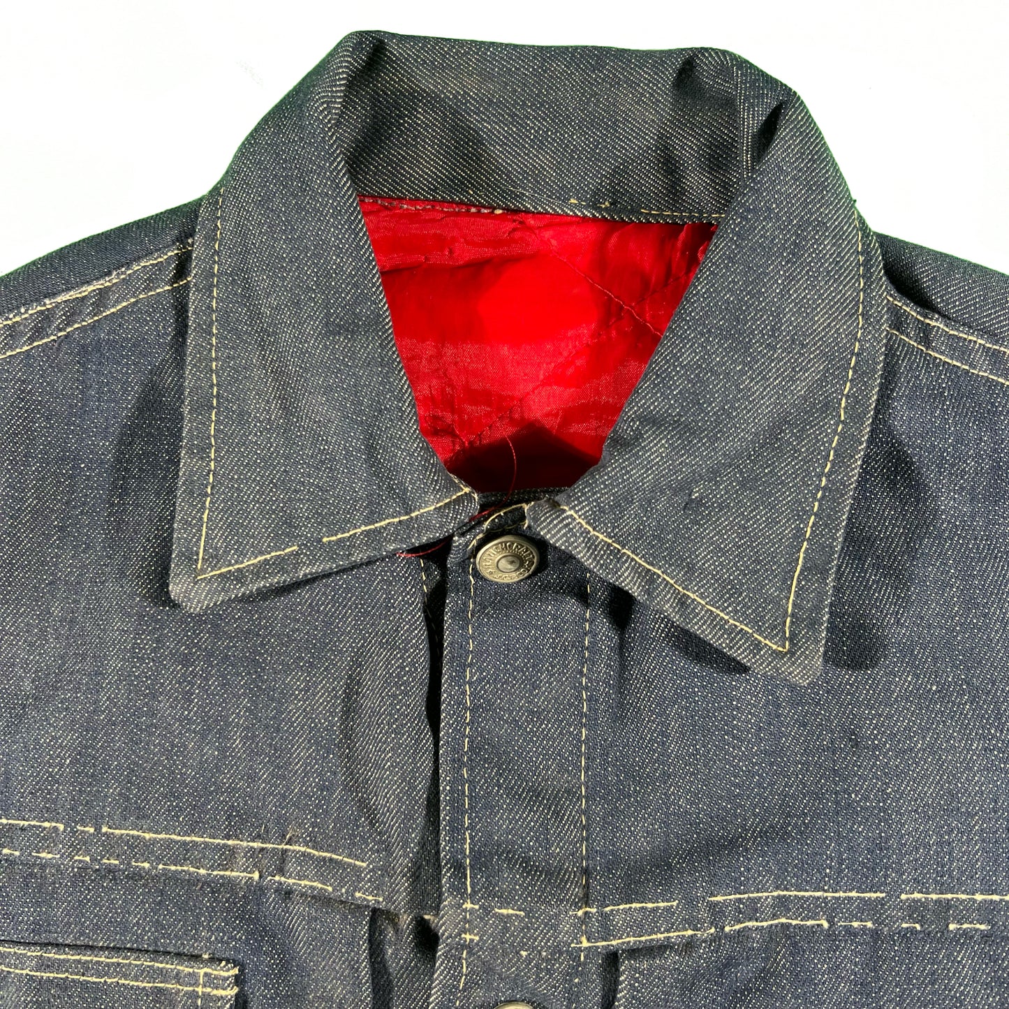 70s Ranchcraft Quilt Lined Denim Trucker Jacket- S