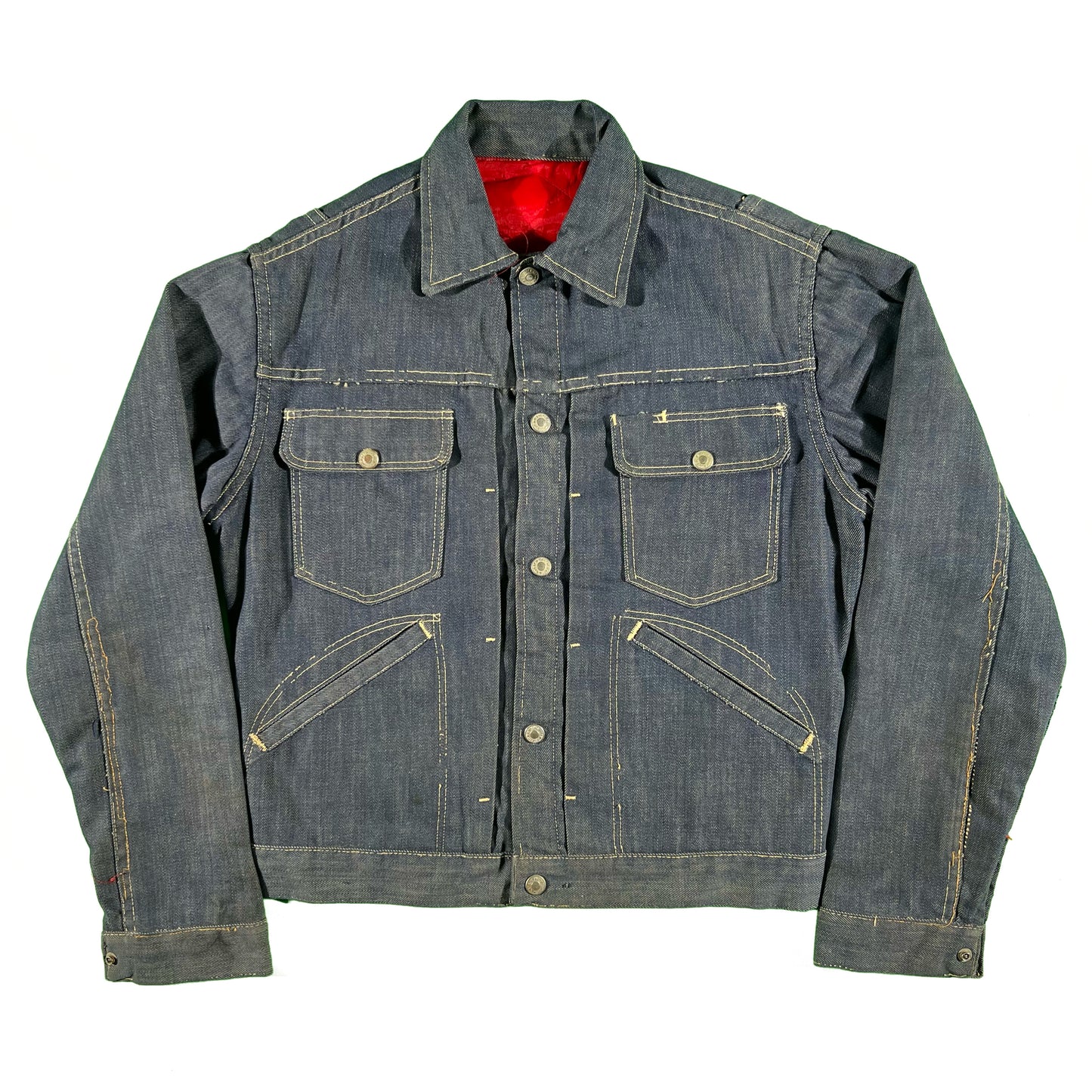 70s Ranchcraft Quilt Lined Denim Trucker Jacket- S