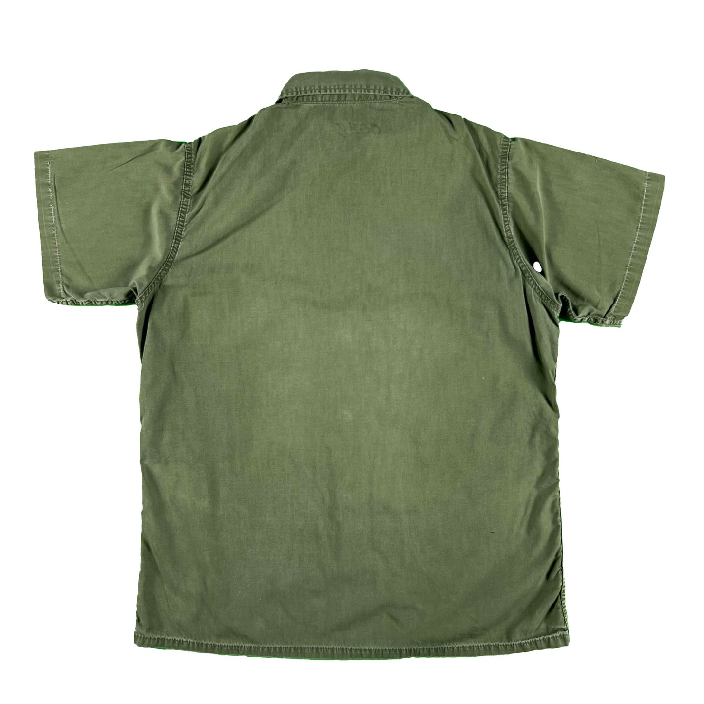 60s US Navy Poplin Army Green Shirt- M