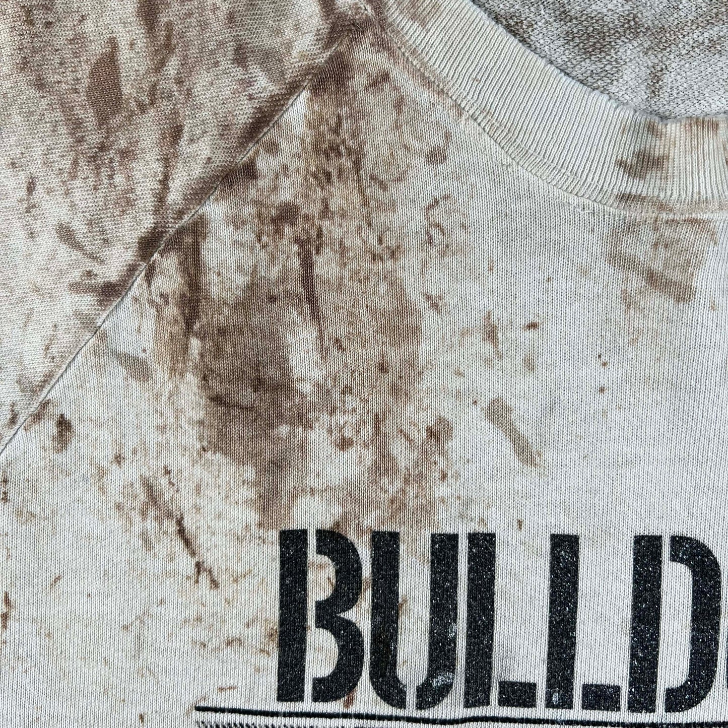 80s Bulldogs Paint Covered Sweatshirt- L