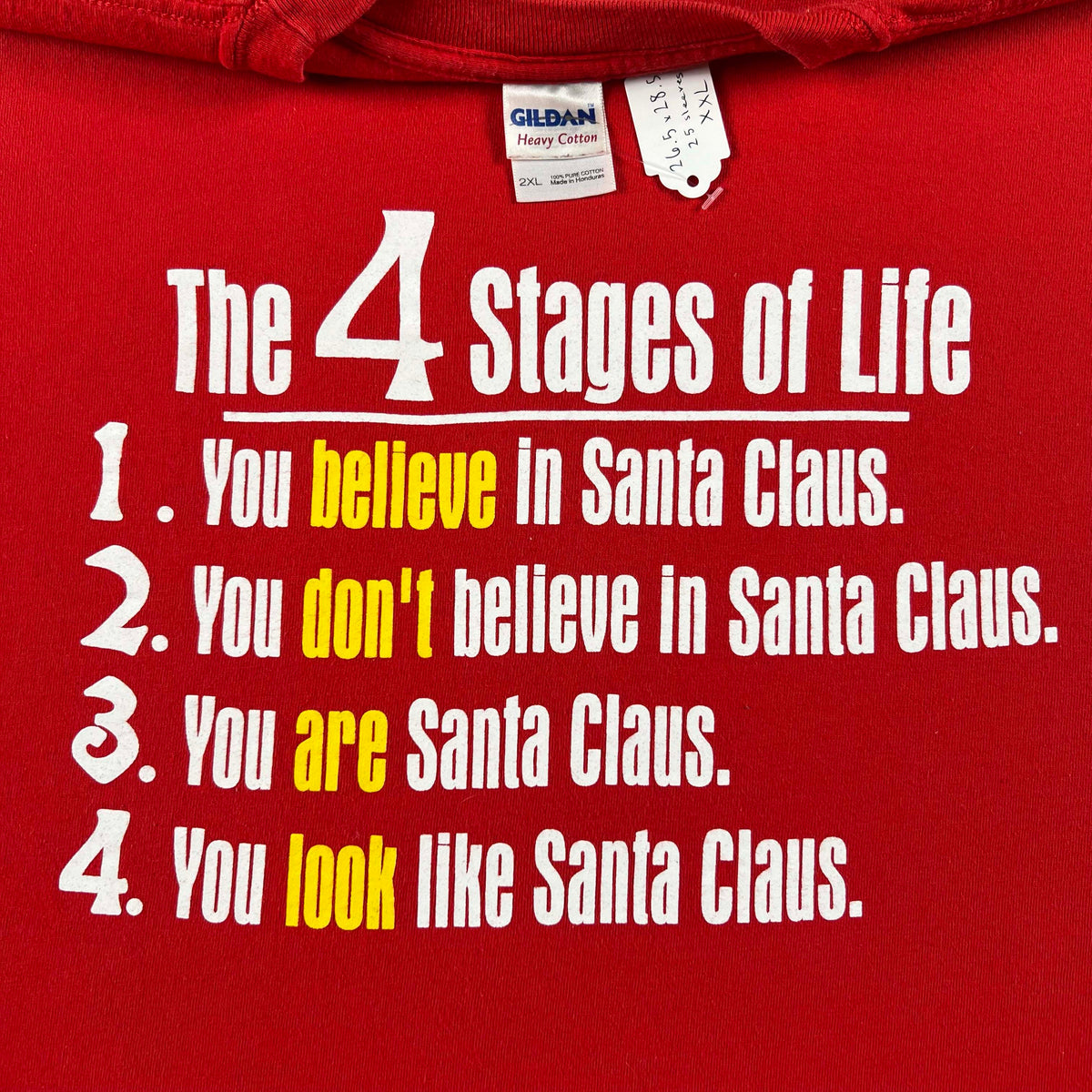 00s Four Stages of Life Santa Tees-SELECT SHIRT