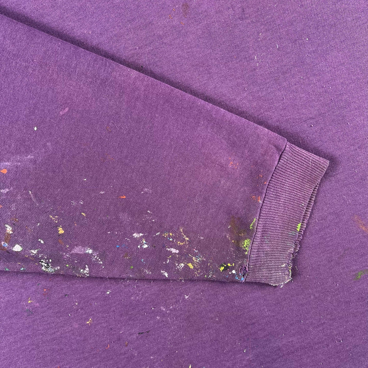 90s Purple Painter's Sweatshirt- L