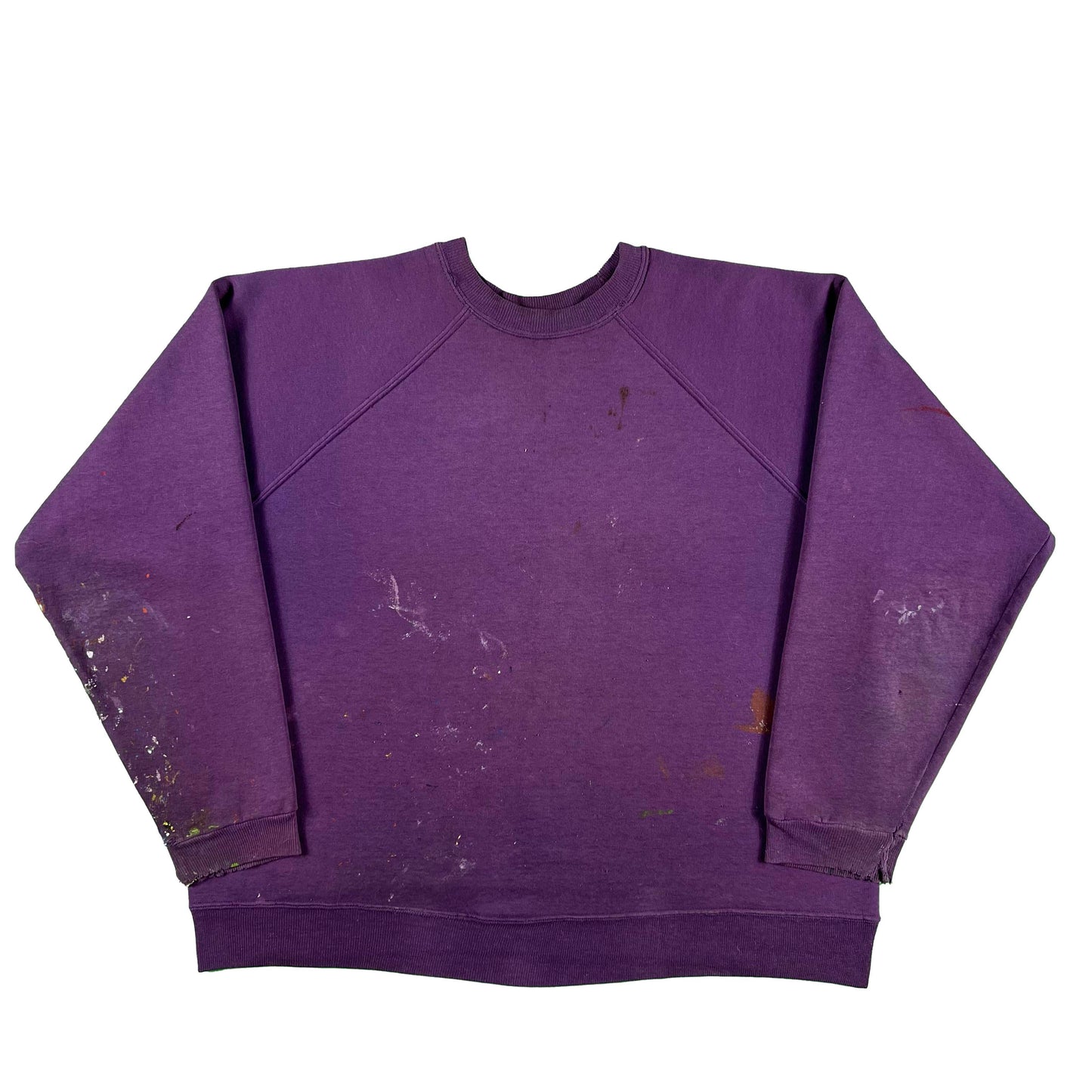 90s Purple Painter's Sweatshirt- L