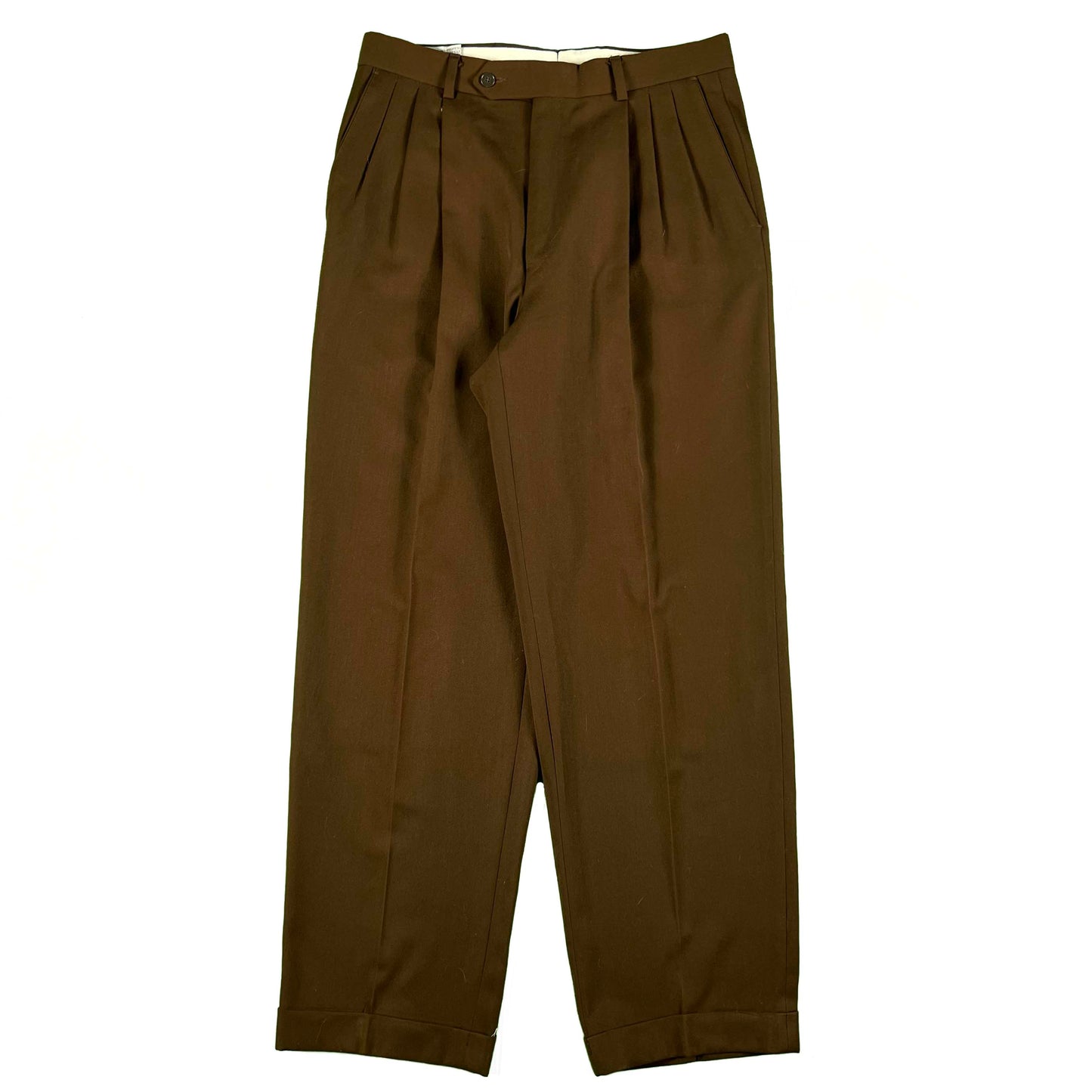 90s Givenchy Brown Pleated Trousers- 31x30.5
