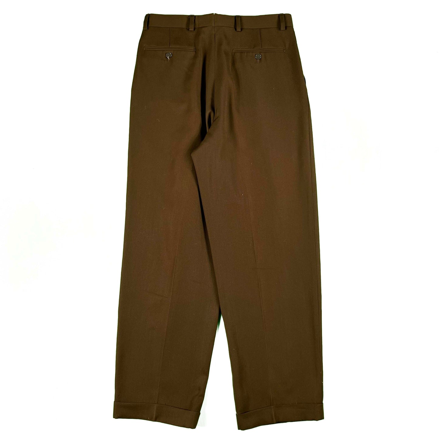 90s Givenchy Brown Pleated Trousers- 31x30.5