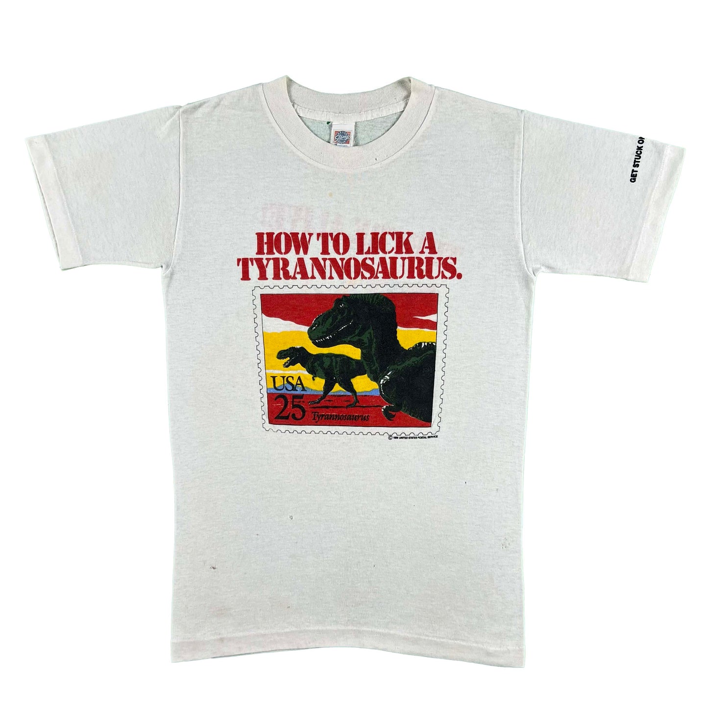 80s USPS Tyrannosaurus Stamp Tee- XS