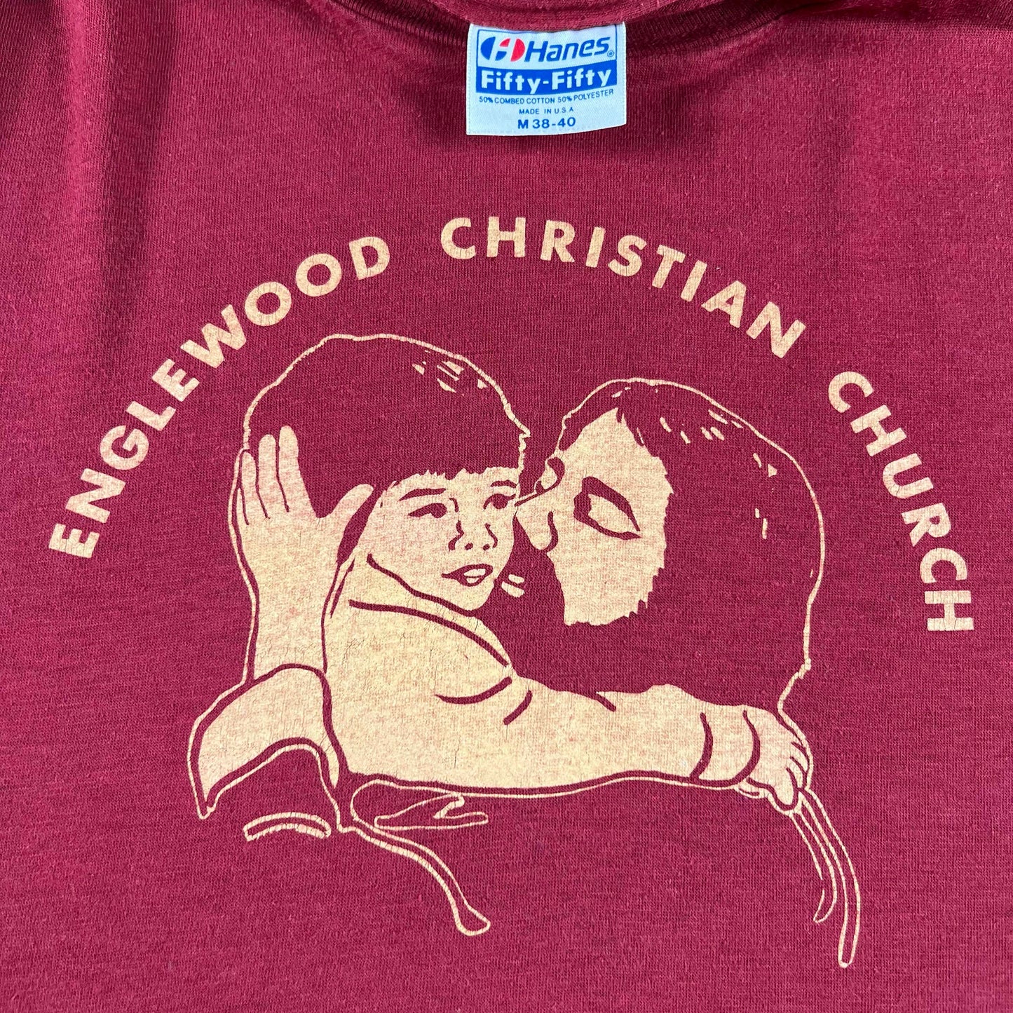 80s Kissing Jesus Christian Church Tee- S