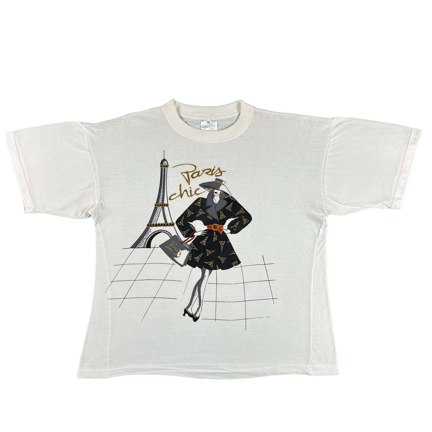 90s Paris Chic Tee- L