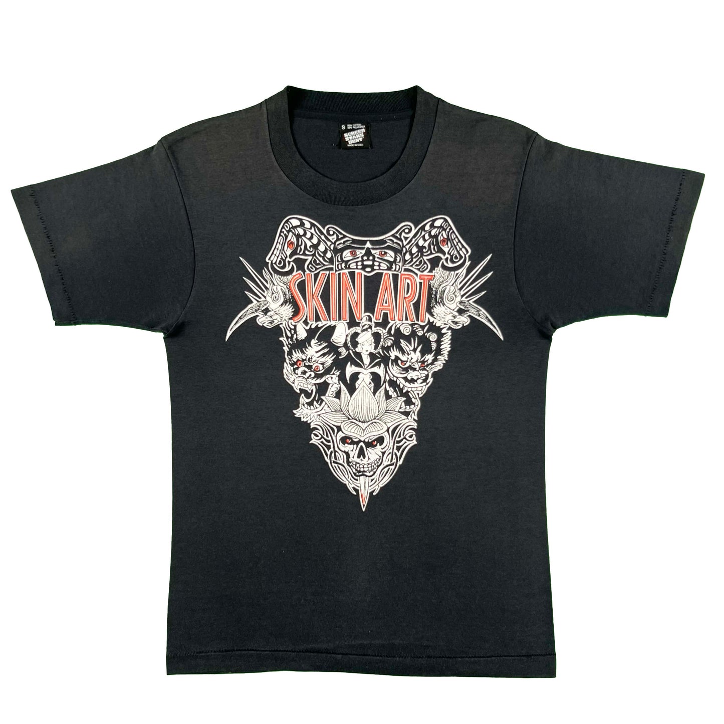 90s Faded Black Skin Art Tee- S