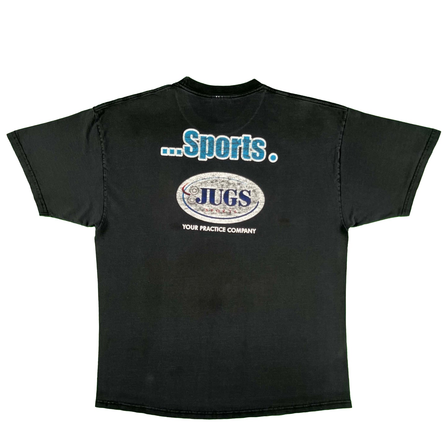 00s Faded Black 'Who Doesn't Love JUGS...' Tee- XL