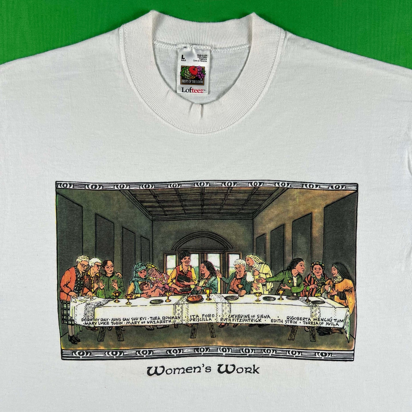 90s Women's Work Last Supper Tee- L