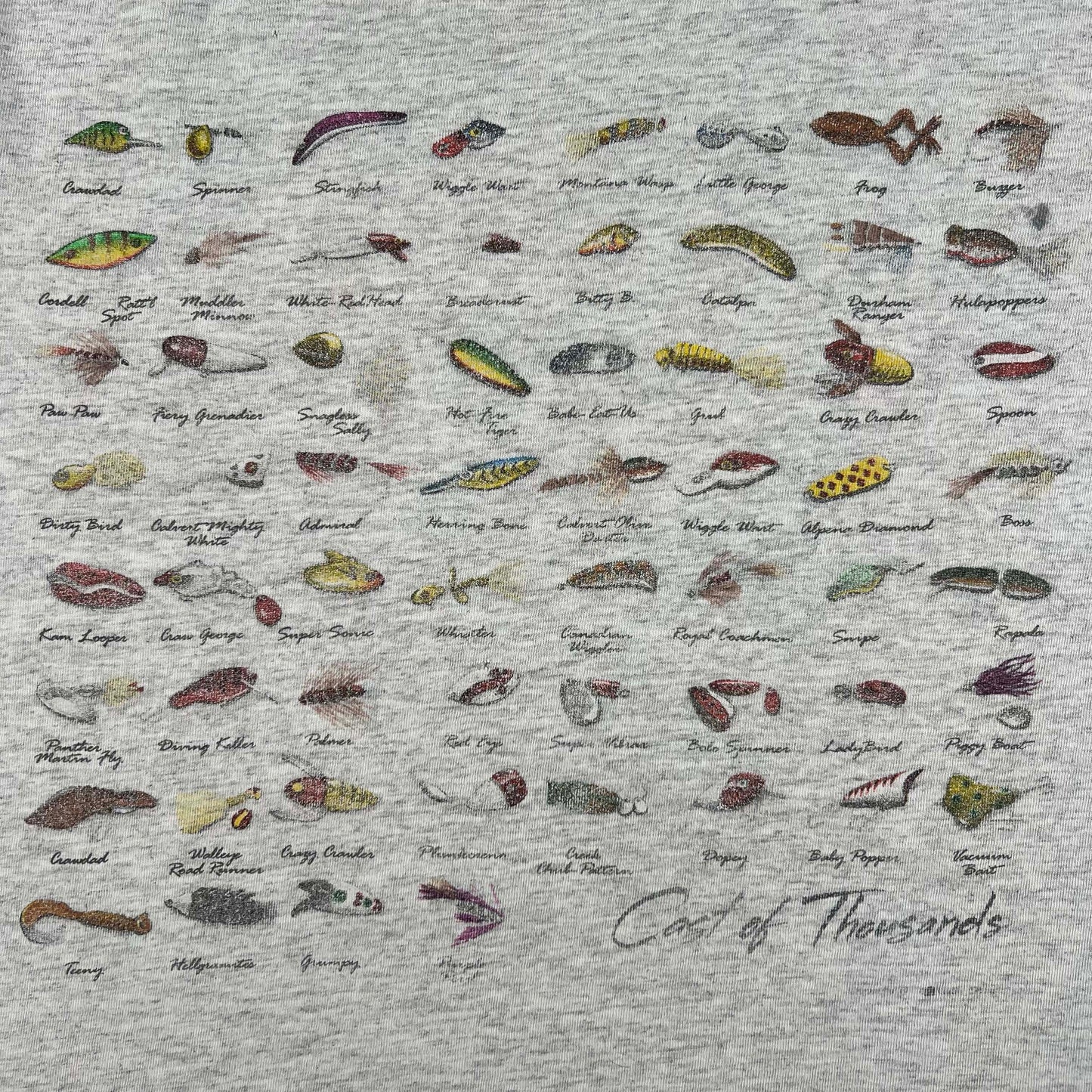 90s Cast of Thousands Fishing Lure Tee- M