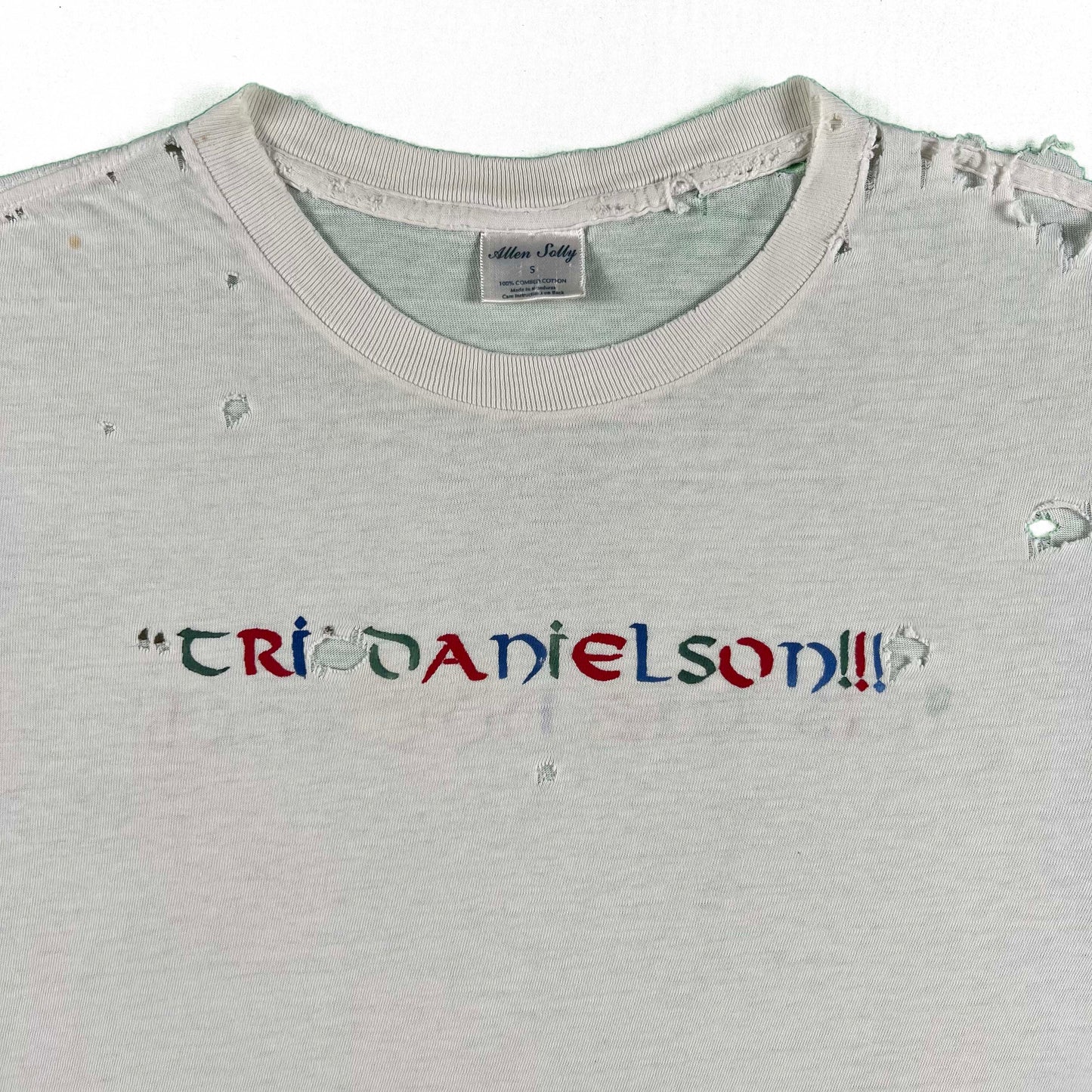 90s Paper Thin Holey 'We not Me!!!' Tee- S