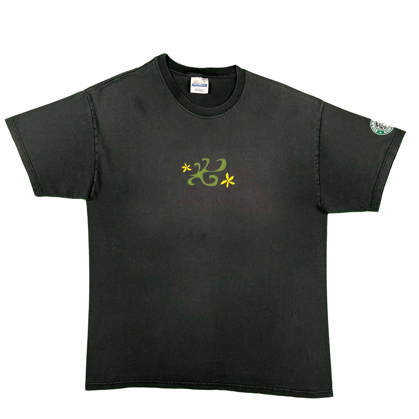 90s/00s Faded Black Starbucks Hawaii Tee- L