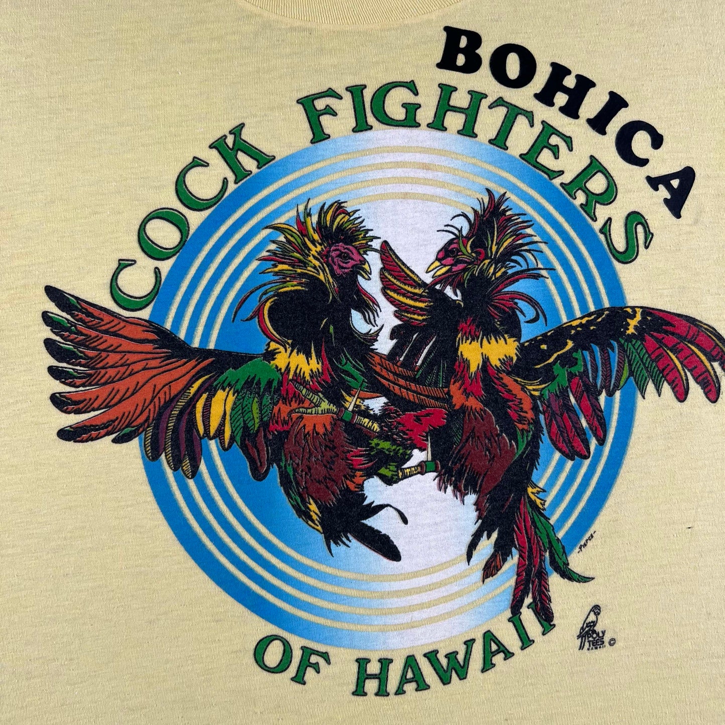 70s Cock Fighters of Hawaii Tee- L