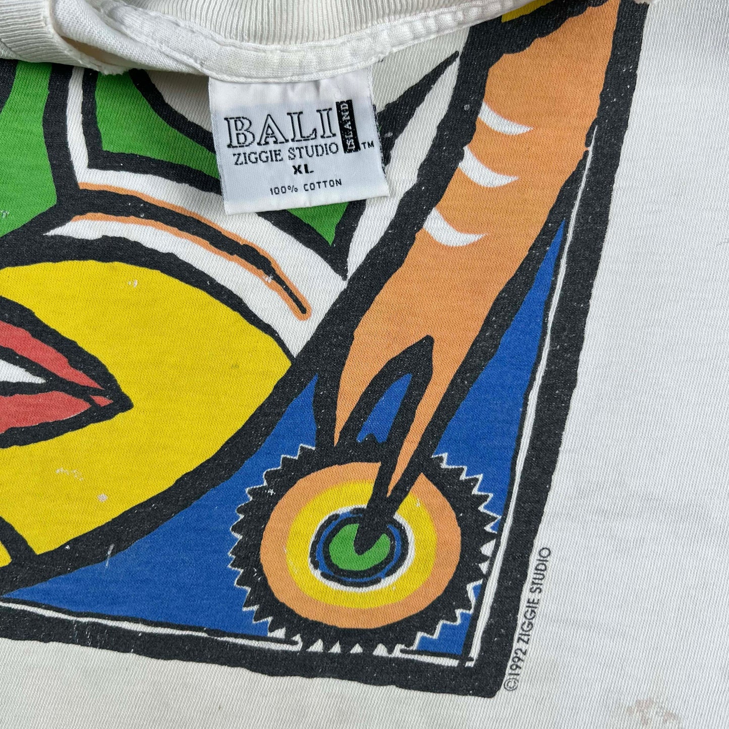 90s Bali Tribal Art Tee- XL