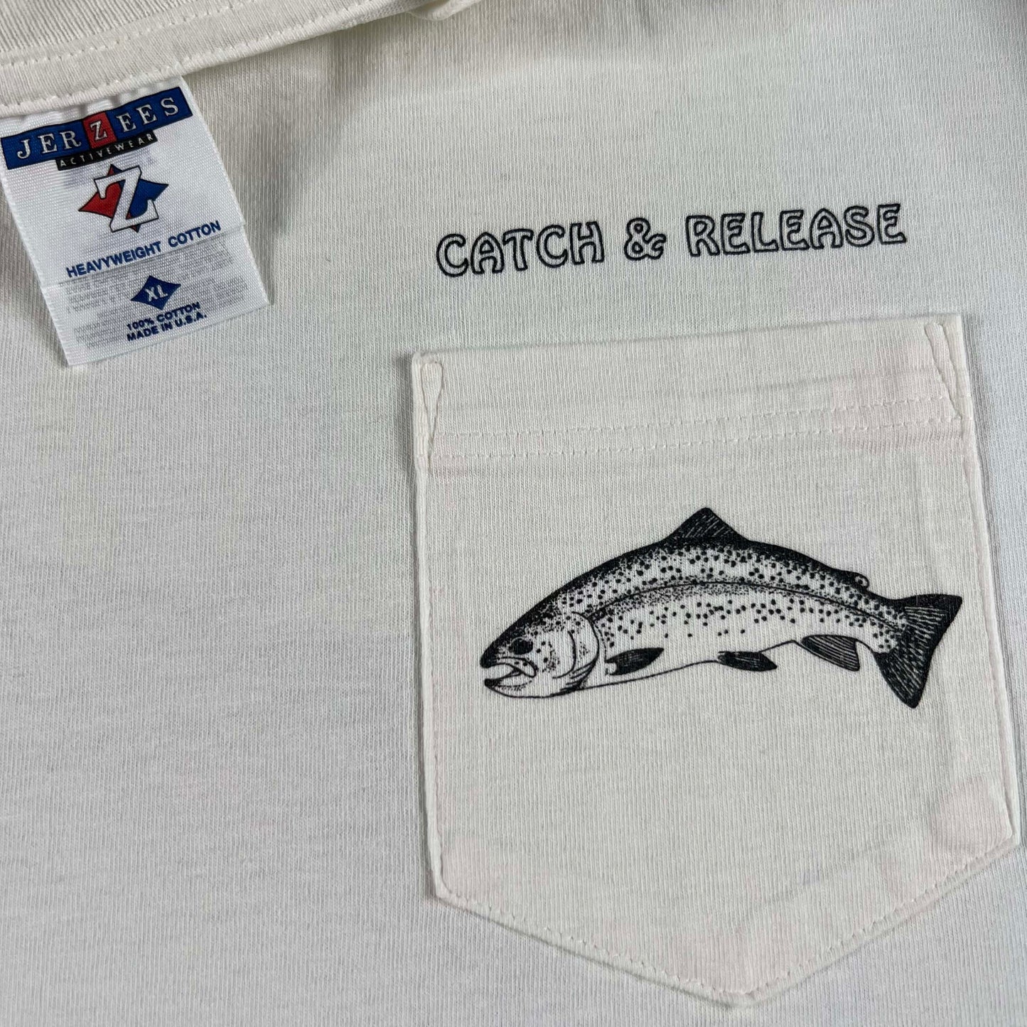 90s Catch & Release Rainbow Trout Tee- XL