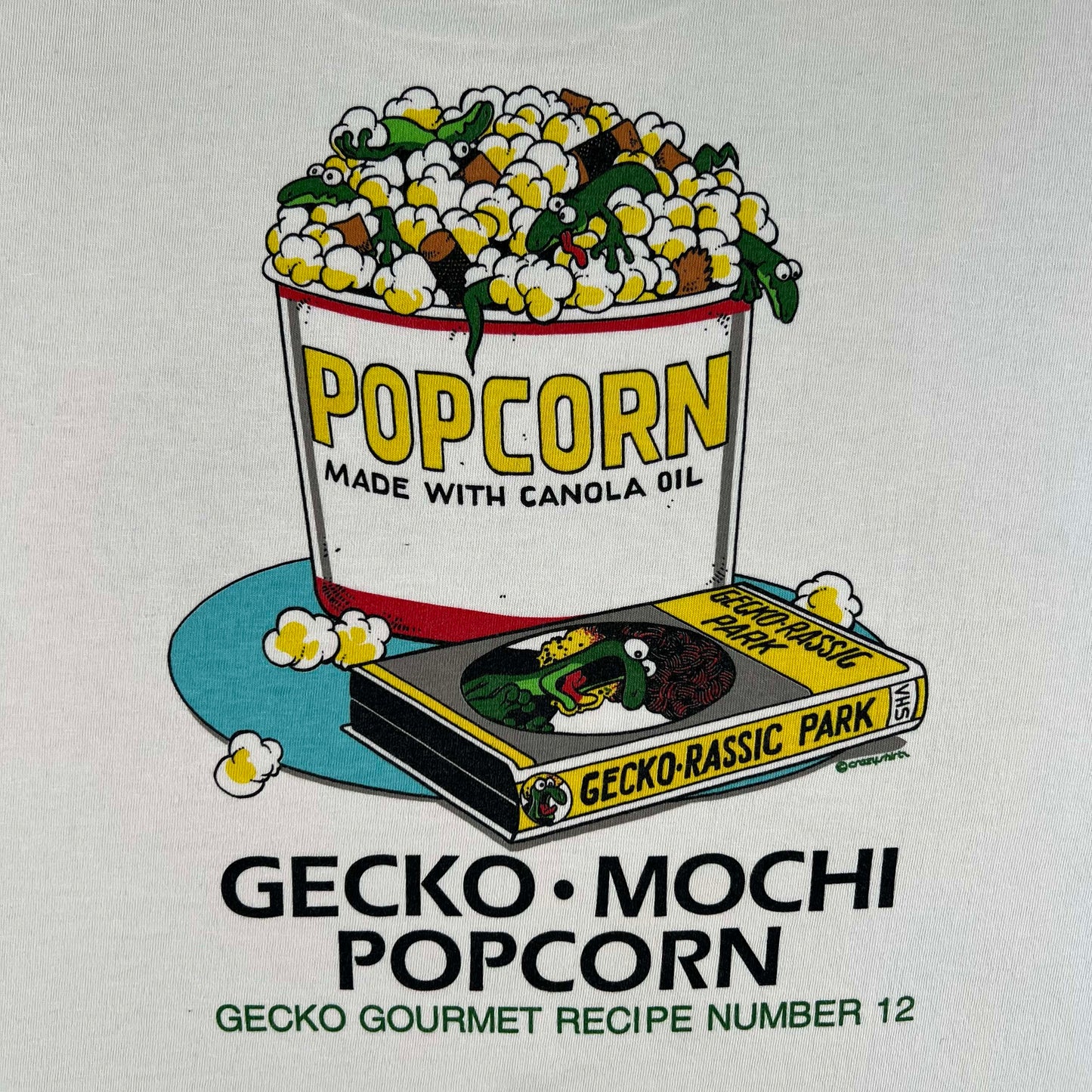 90s Crazy Shirts Gecko Gourmet Tee- L