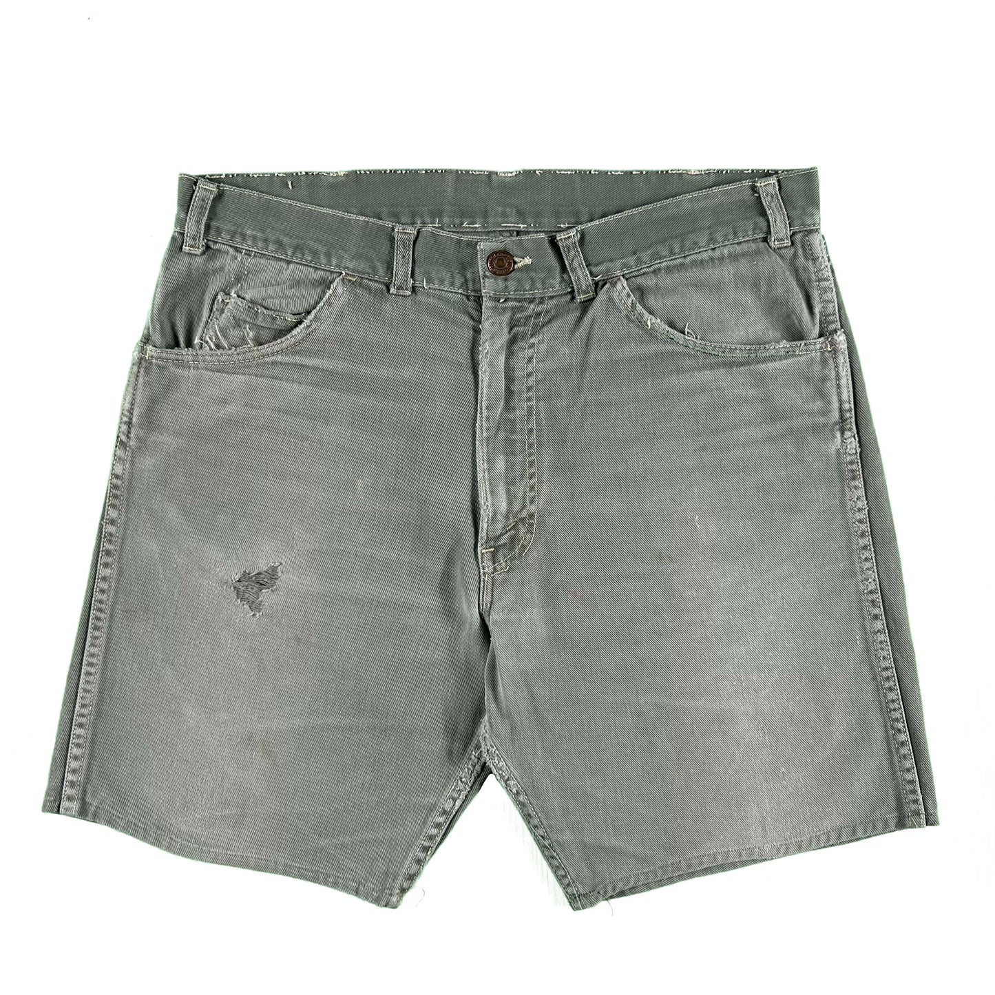 70s Levi's Moss Green Cotton Shorts- 33x7.5