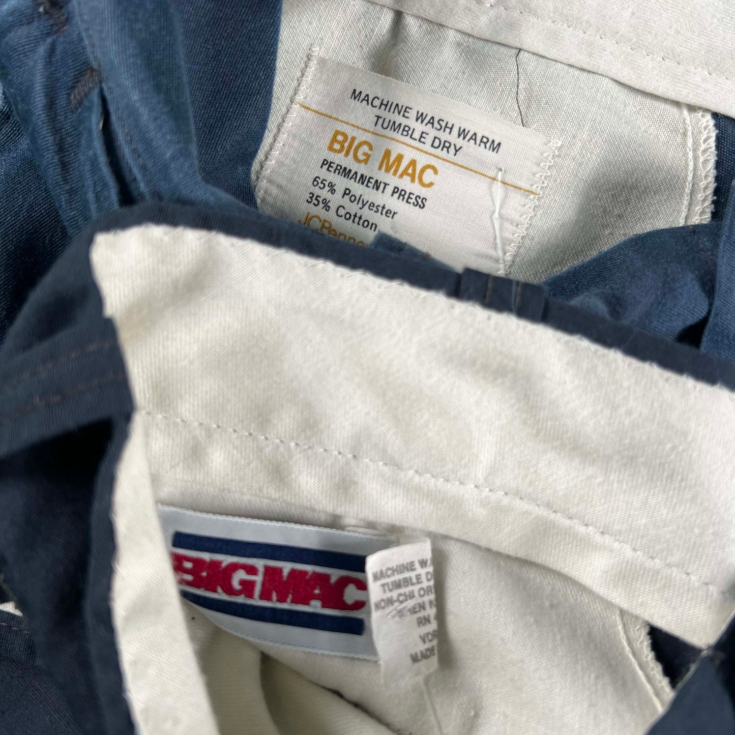 70s Navy Blue Big Mac Work Pants- 2 IN STOCK