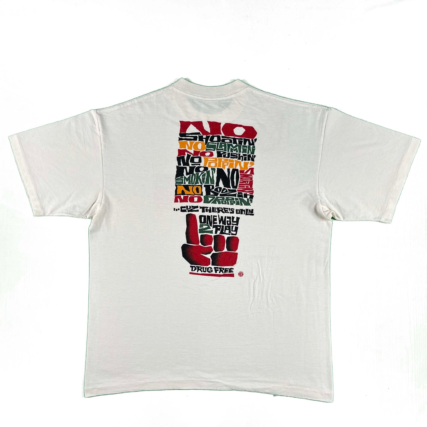90s Drug Free Only Way 2 Play Tee- XL