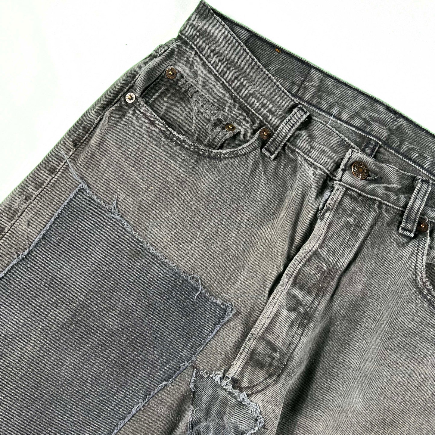 90s Faded Black Double Front Levi's 501 Denim- 32x29