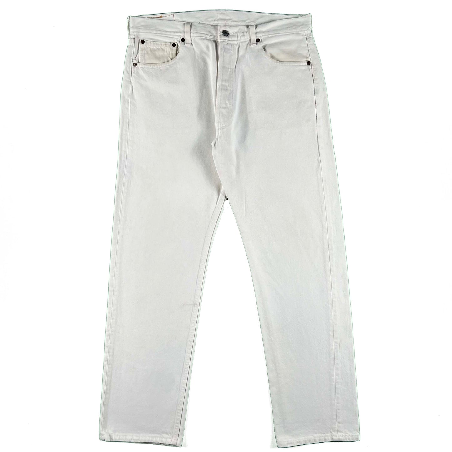 90s White Levi's 501 Denim- 35x31
