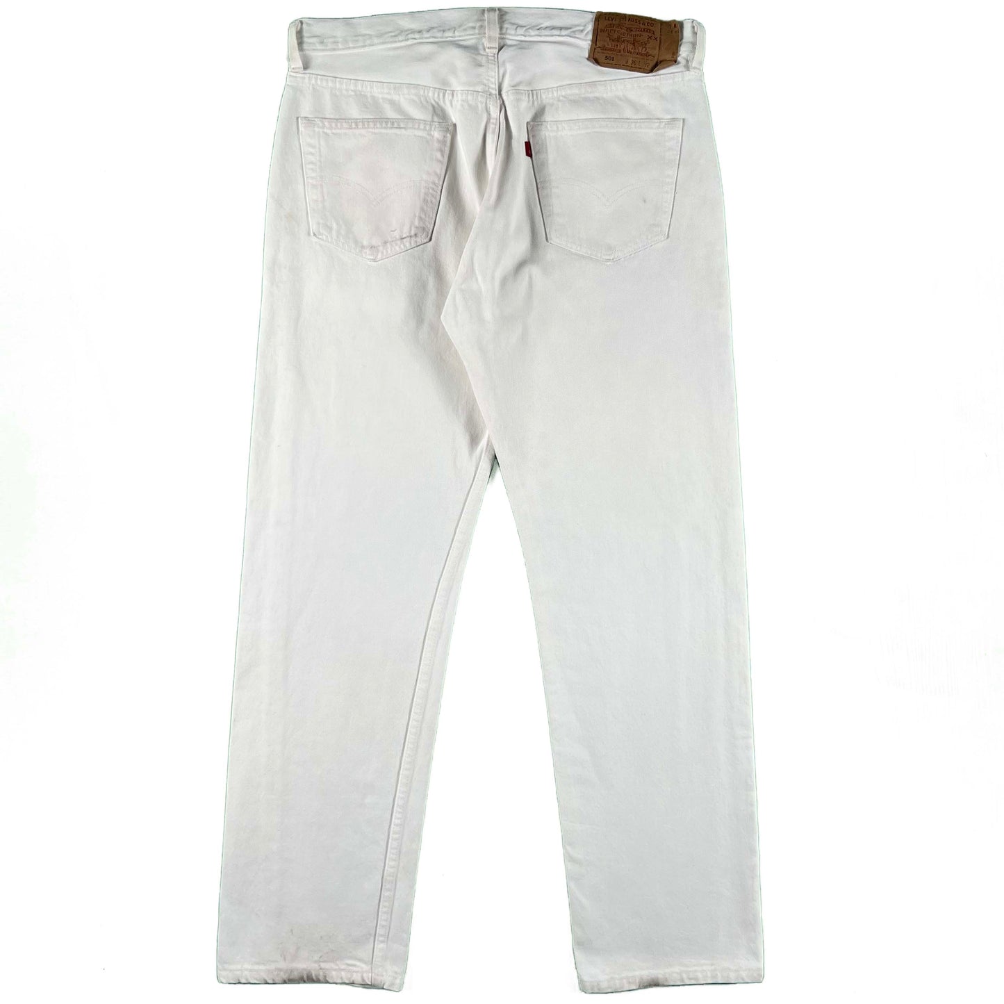 90s White Levi's 501 Denim- 35x31
