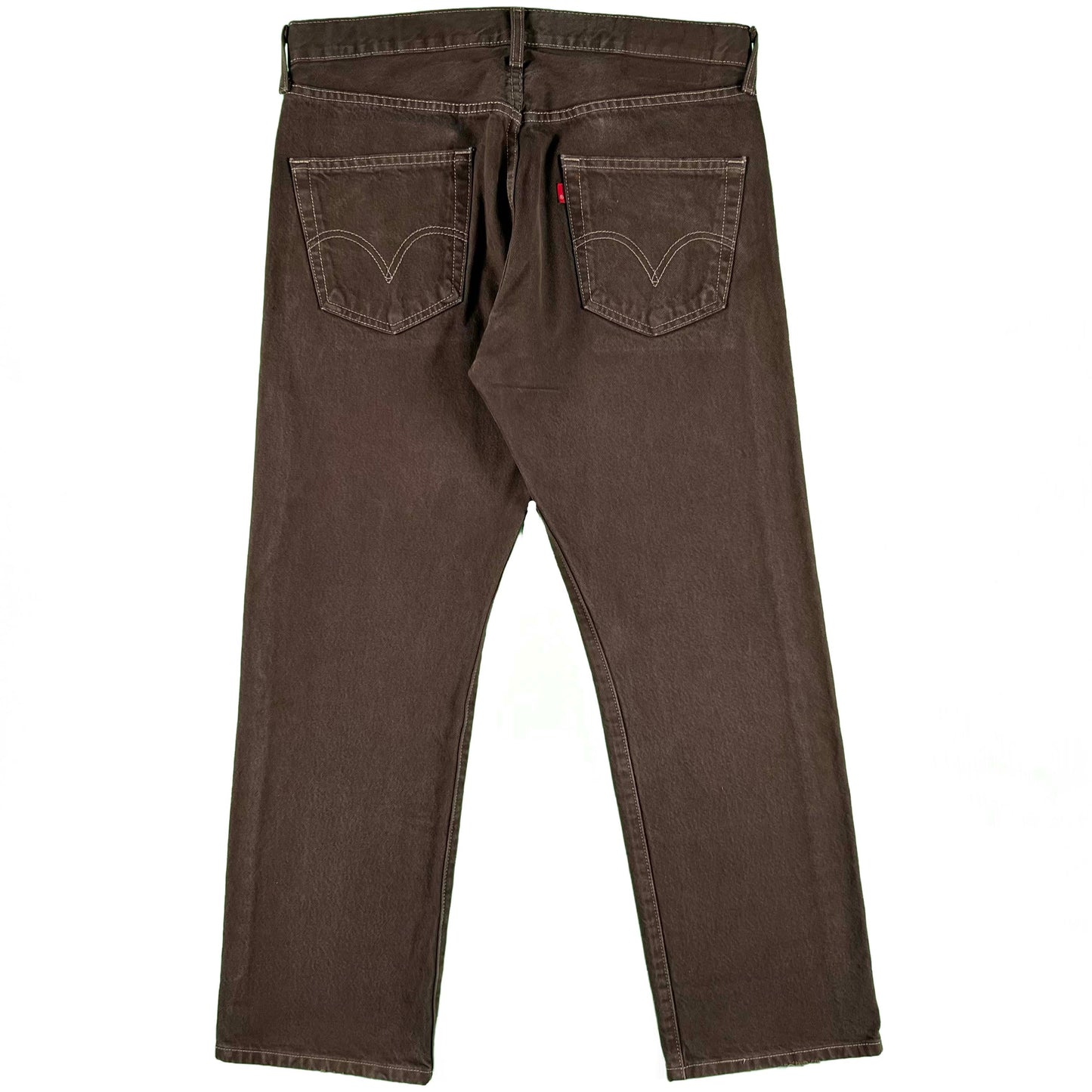 00s Faded Brown Levi's 501 Contrast Stitch Denim- 34x29