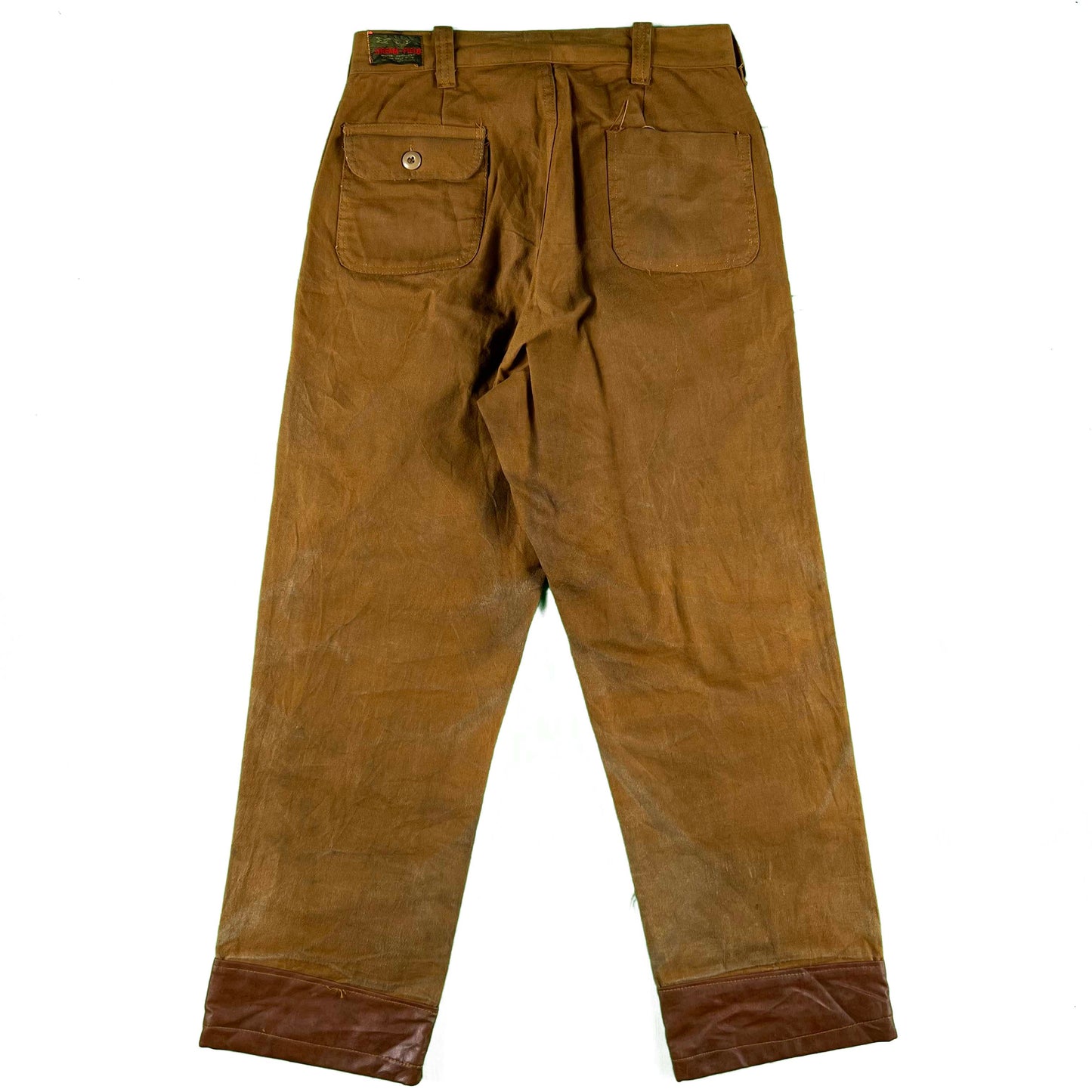 50s Canvas Leather Double Knee Hunting Pants- 29x29