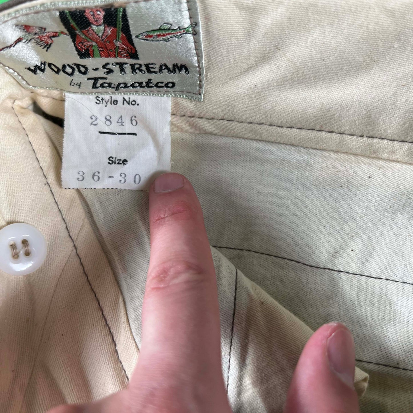 50s Wood-Stream by Tapatco Leather Double Knee Pants- 35x28.5